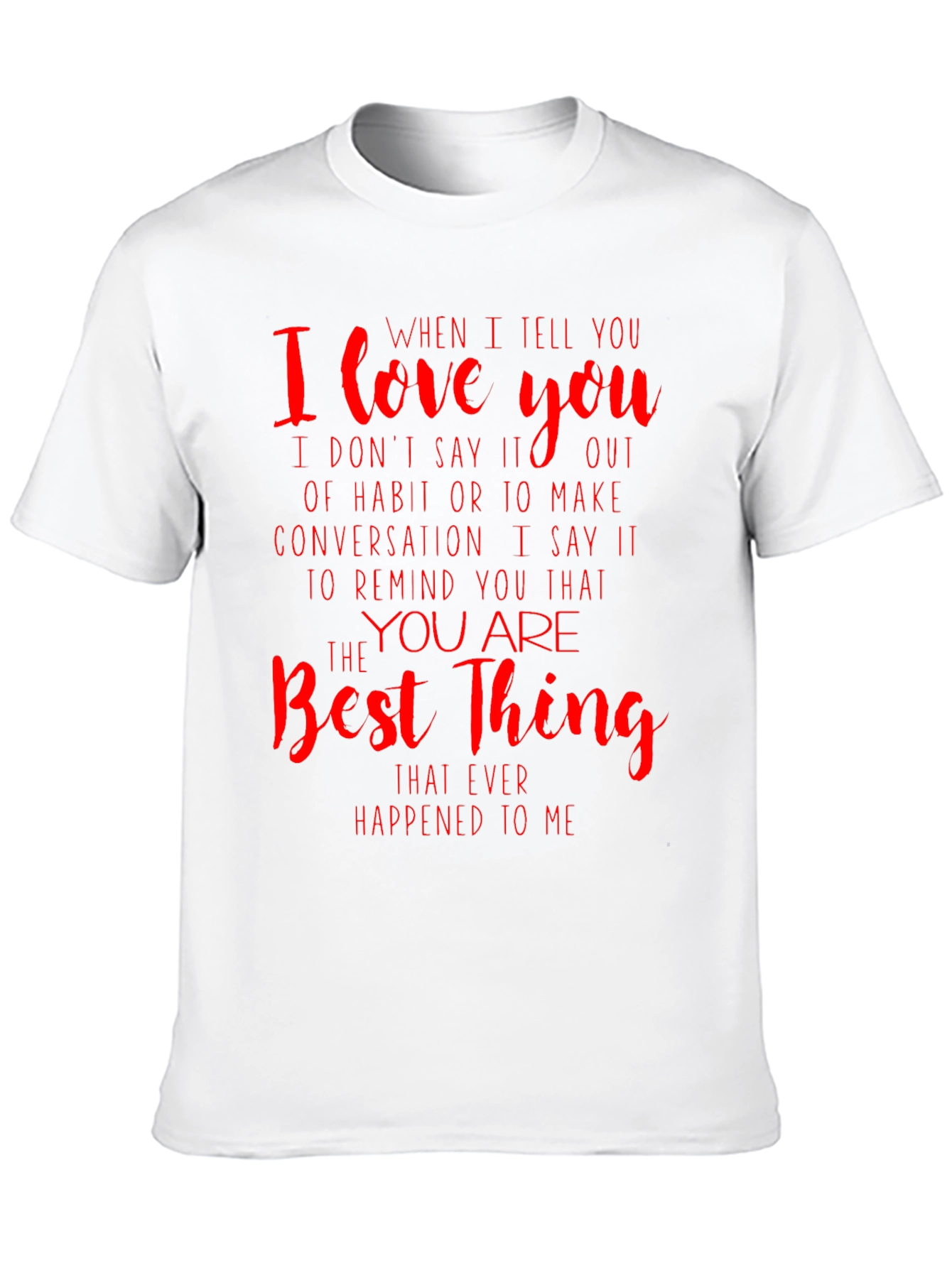 Black I Love You T-Shirt - Best Thing Gift view 10