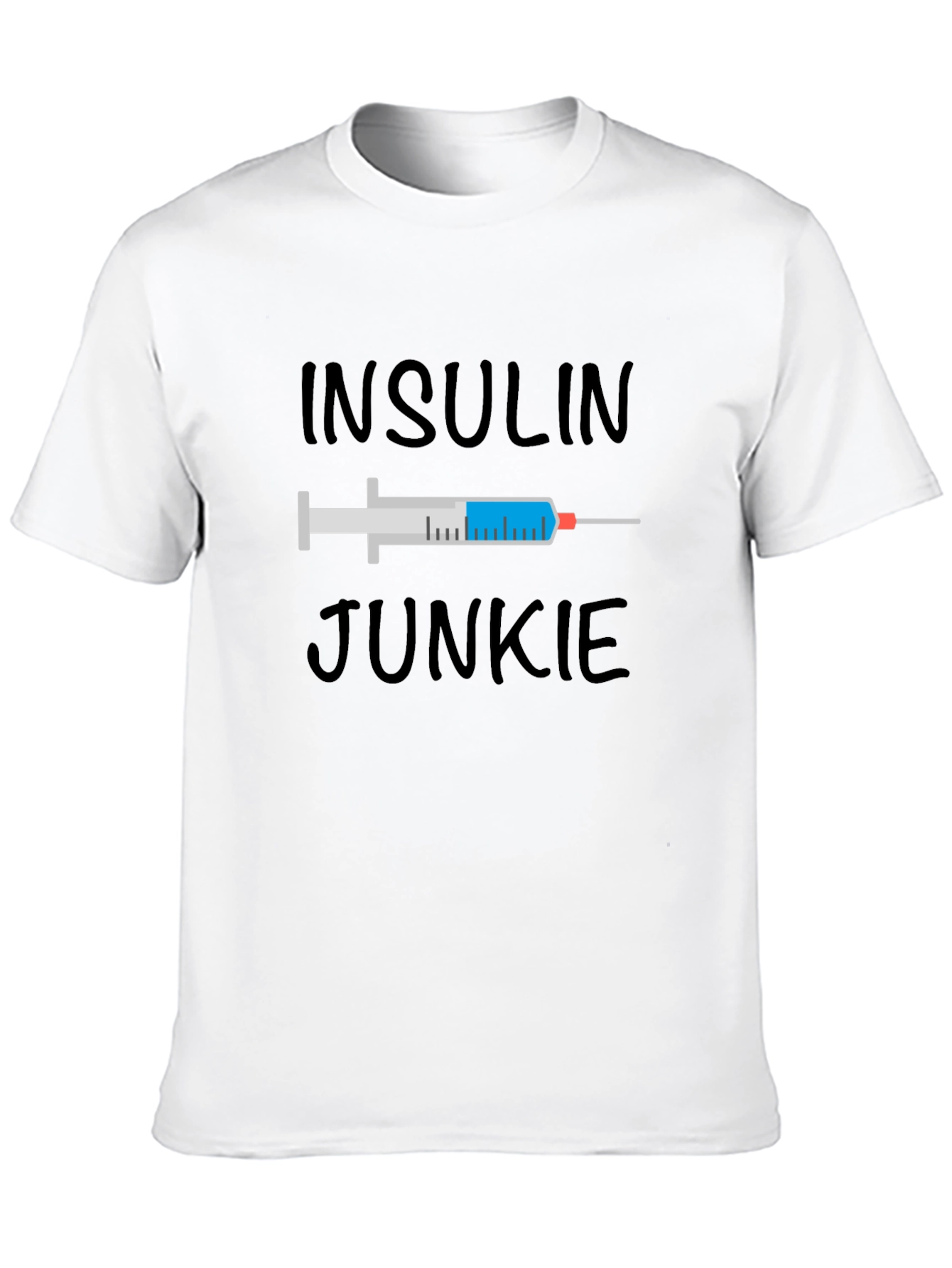 Black Insulin Junkie Graphic Tee - Black view 10