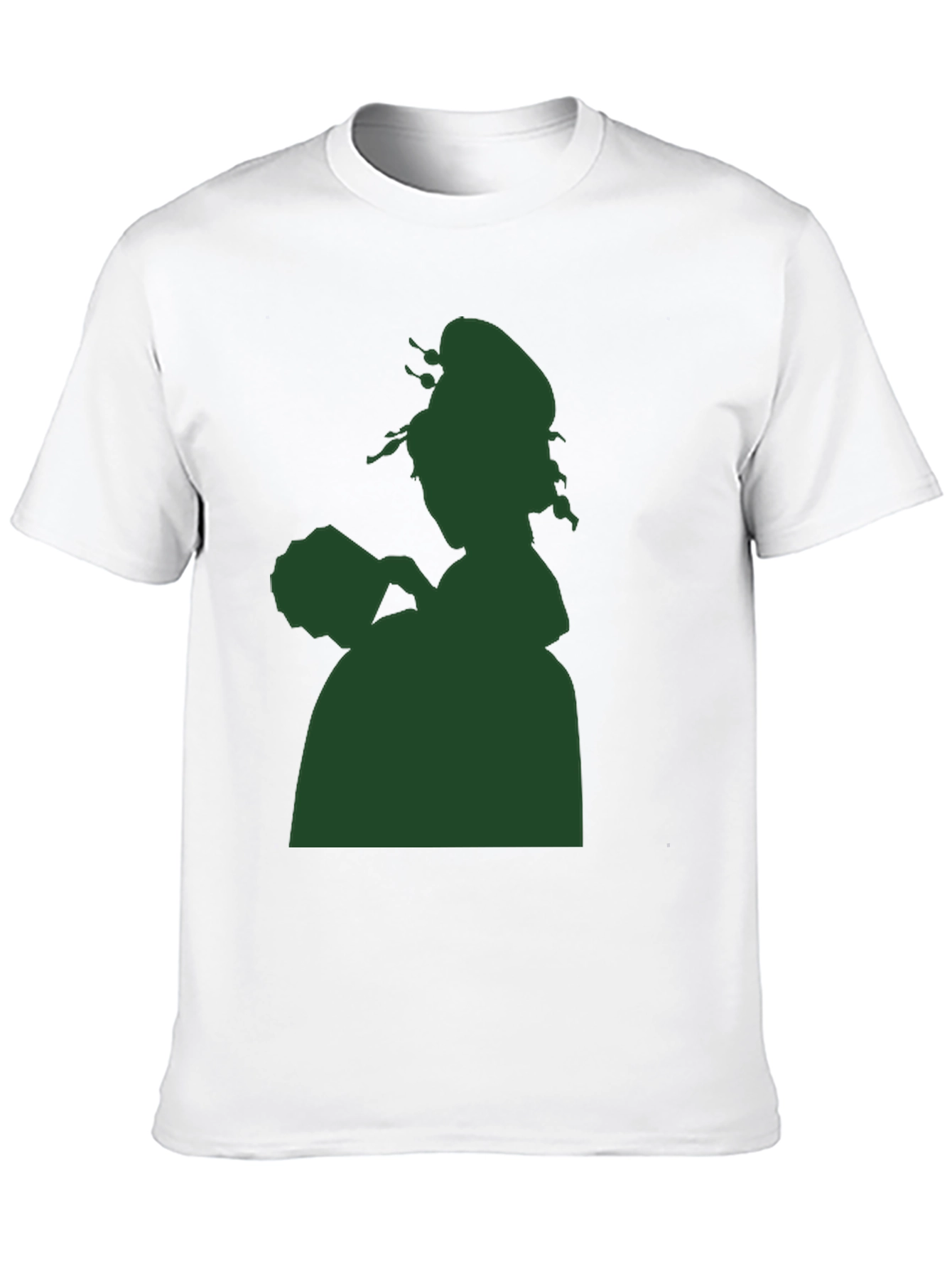 Black Silhouette Graphic Tee - Elegant Lady Design view 10