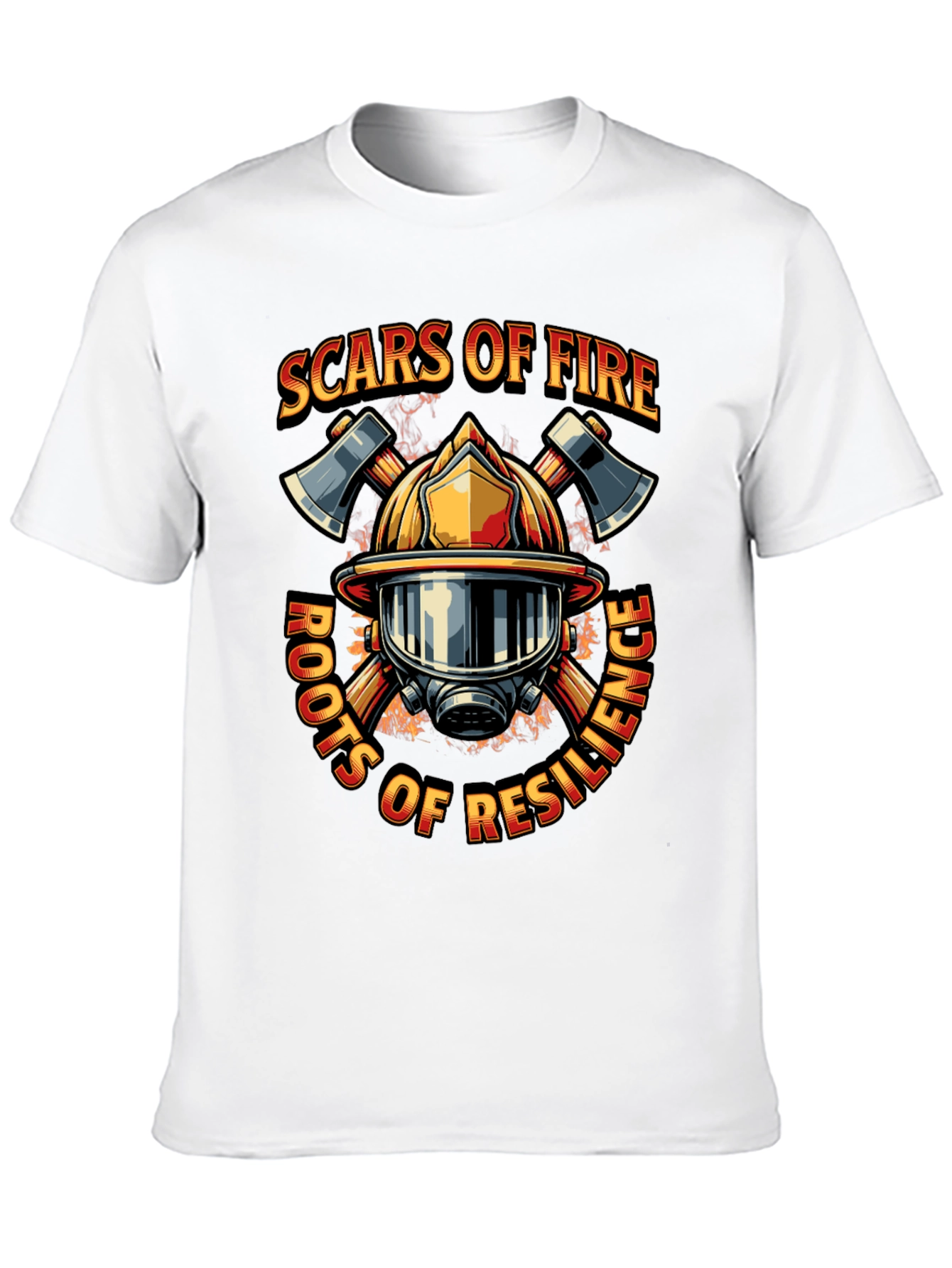 Black Firefighter Resilience Graphic Tee view 10