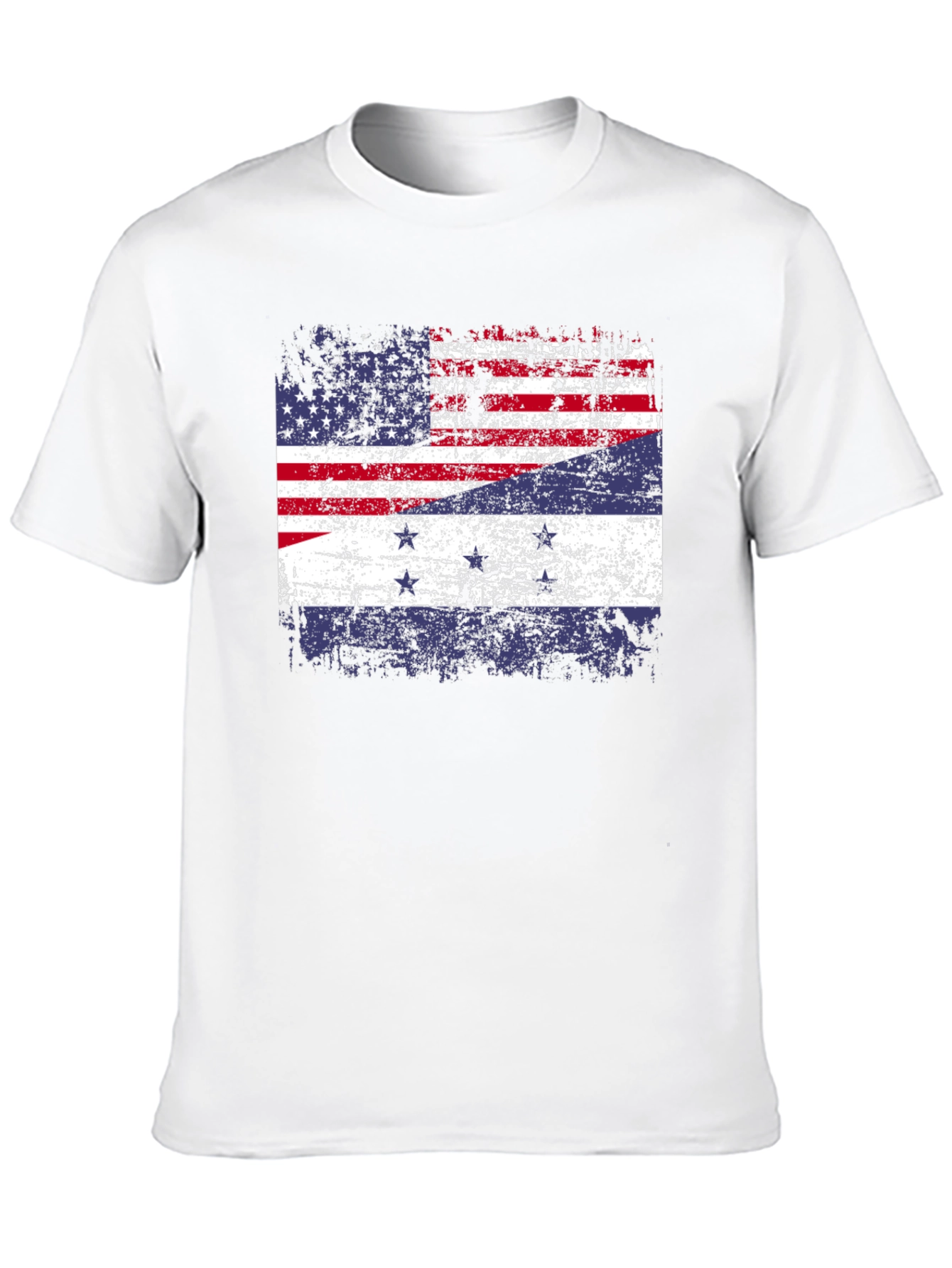 Distressed American-Dutch Flag T-Shirt - 10