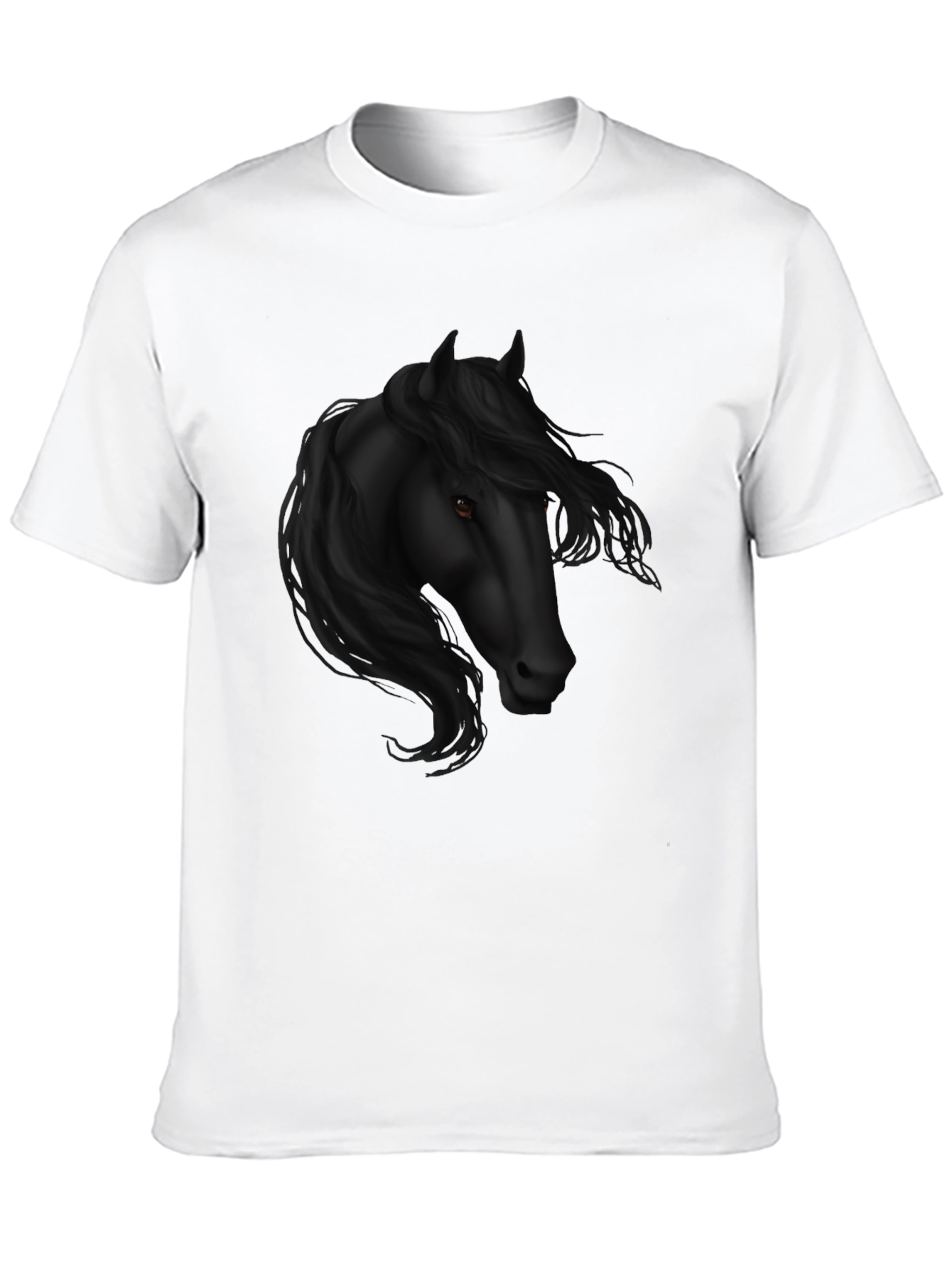 Black Black Horse Graphic Tee - Stylish Men's Casual Wear view 10