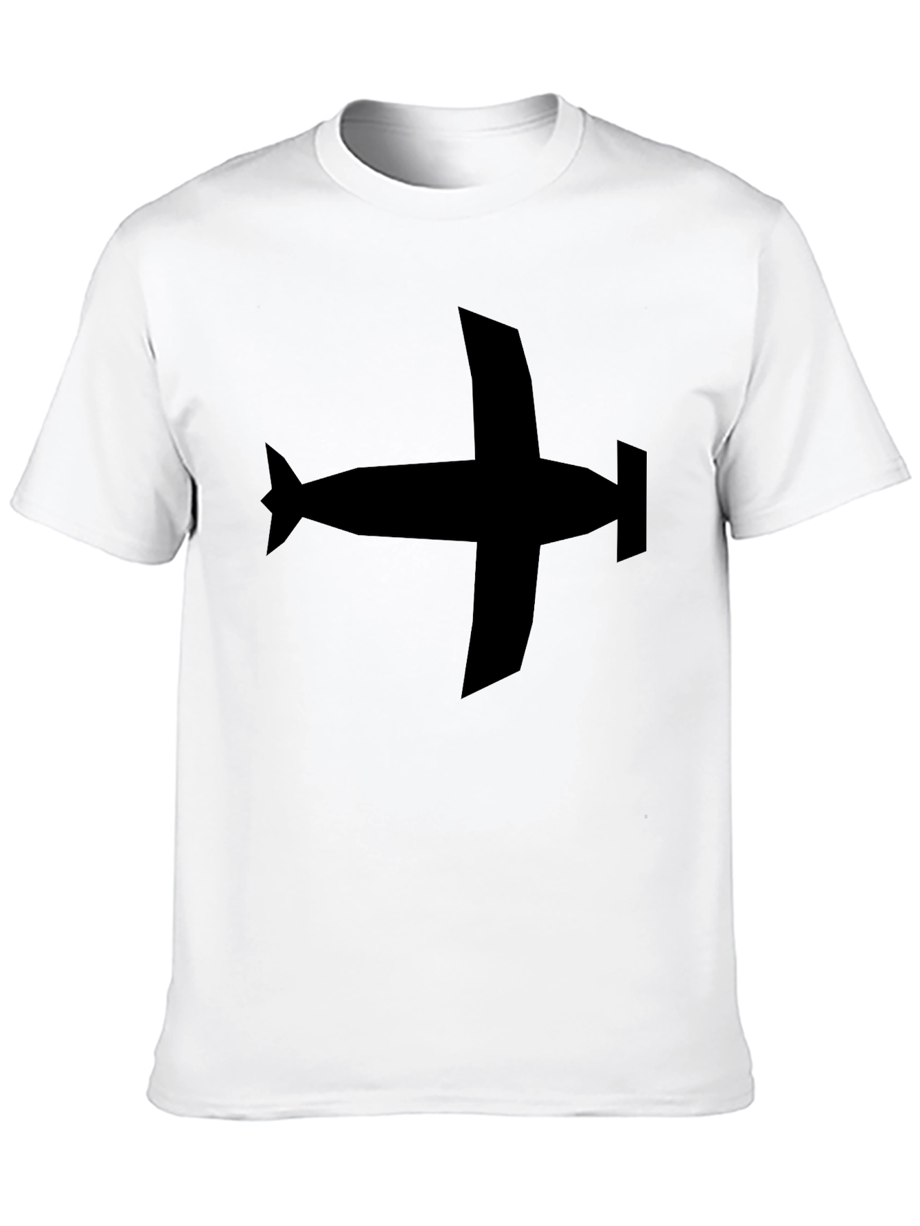 Black Airplane Graphic Tee - Black Casual Style view 10