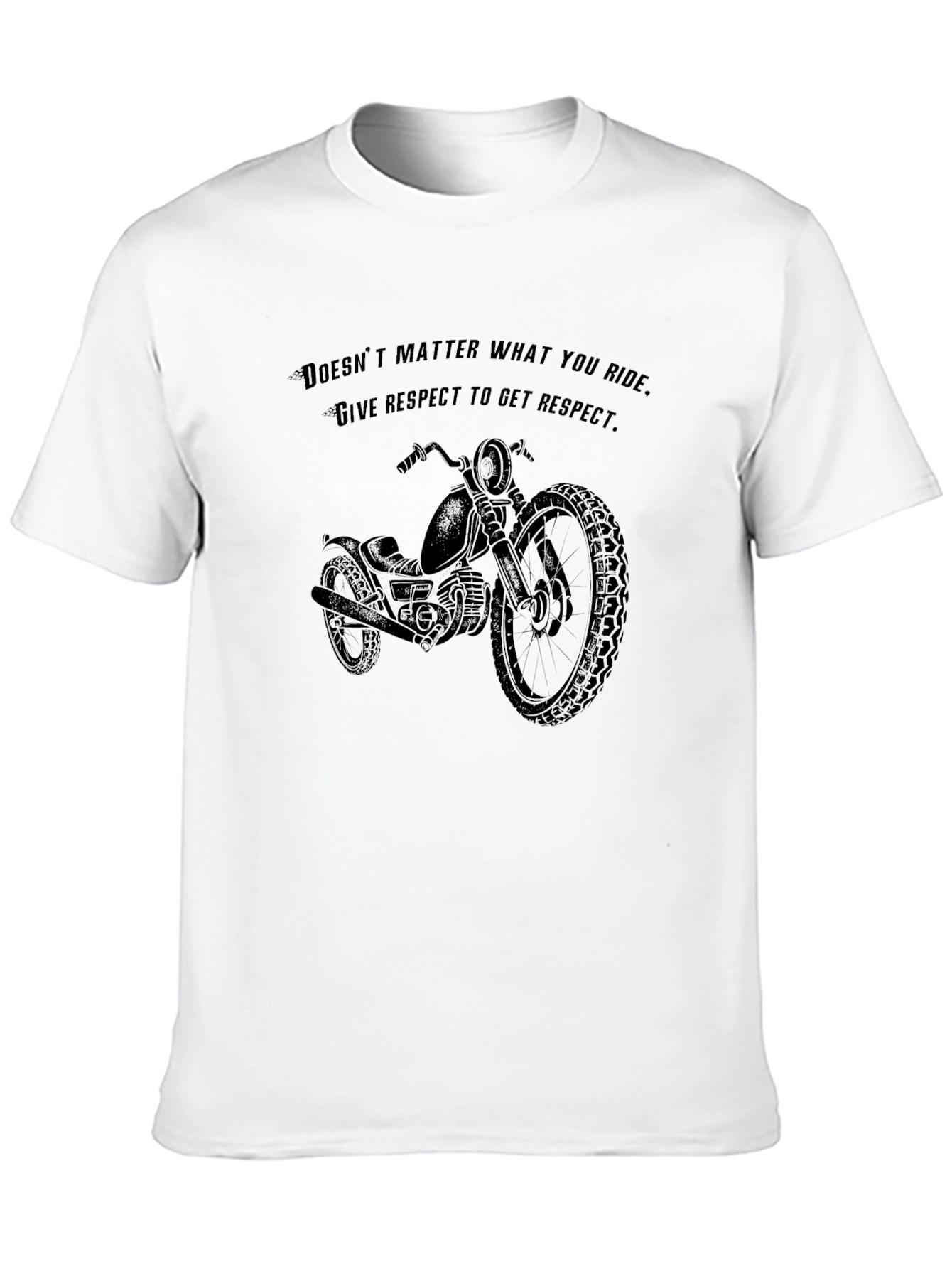 Respect Motorcycle Graphic Black Tee - 10