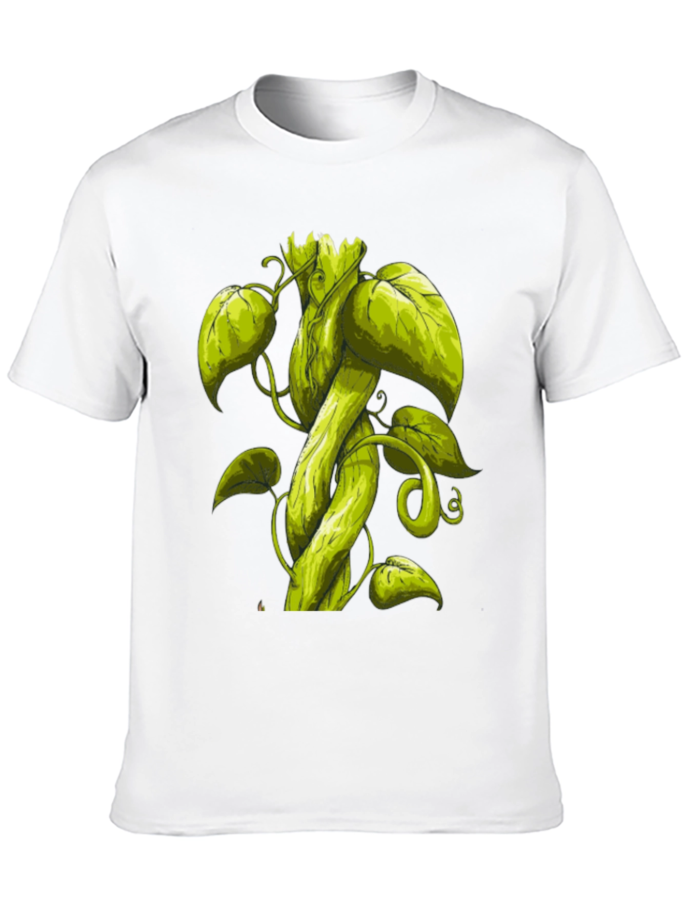 Black Beanstalk Graphic T-Shirt - Black Cotton Tee view 10