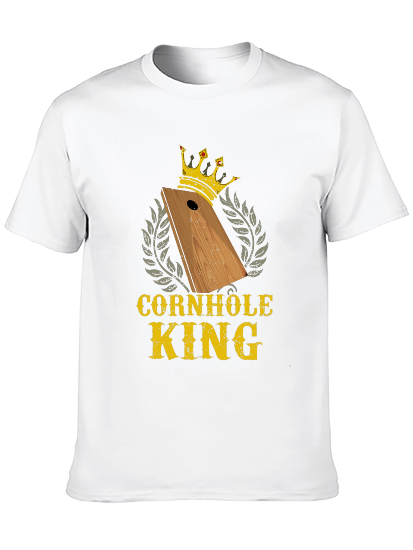 Black Cornhole King T-Shirt - Funny Game Tournament Tee view 10