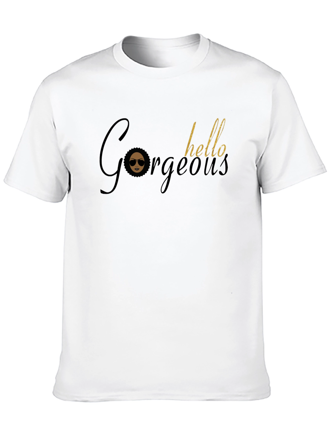 Black Gorgeous Hello Tee - Stylish Graphic T-Shirt view 10