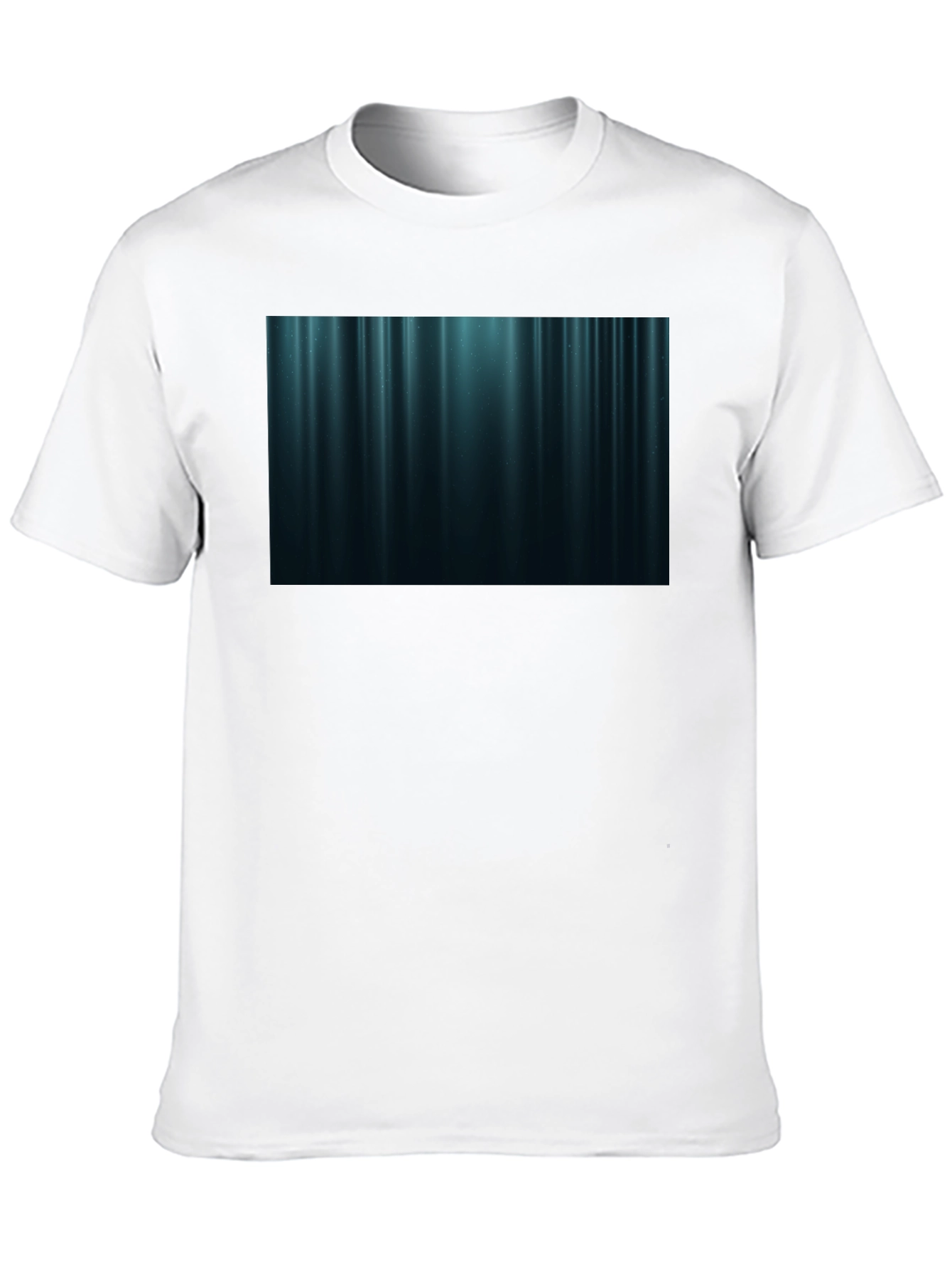 Black Abstract Vertical Stripe T-Shirt - Black view 10