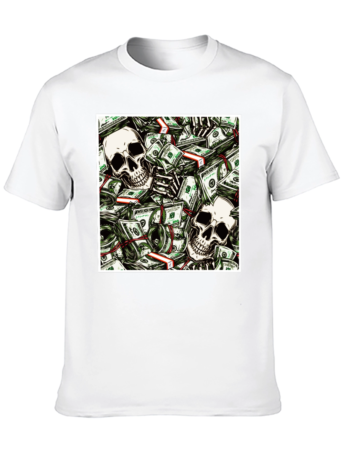 Black Skull Money Graphic Tee - Unisex view 10