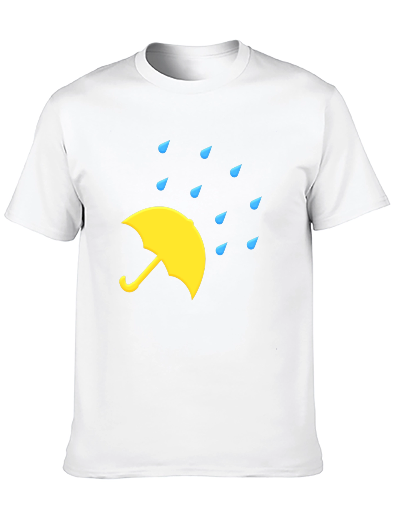 Black Rainy Day Umbrella Black T-Shirt view 10