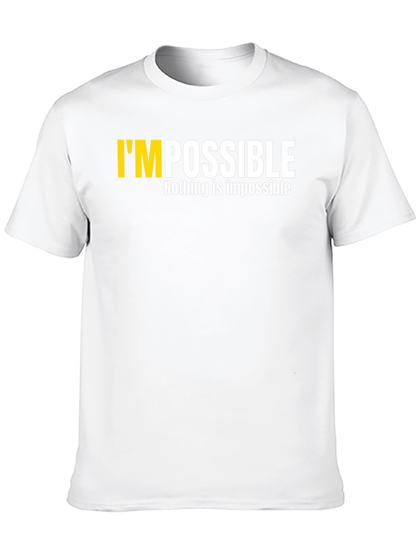 Black Motivational 'Impossible' Graphic T-Shirt - Black view 10