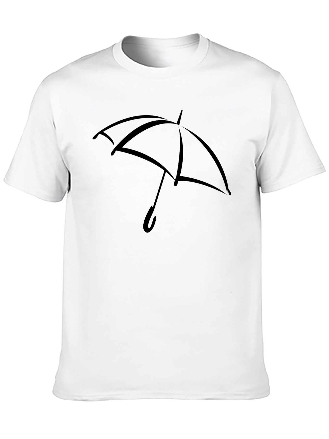 Black Umbrella Graphic T-Shirt - Stylish Casual Wear view 10