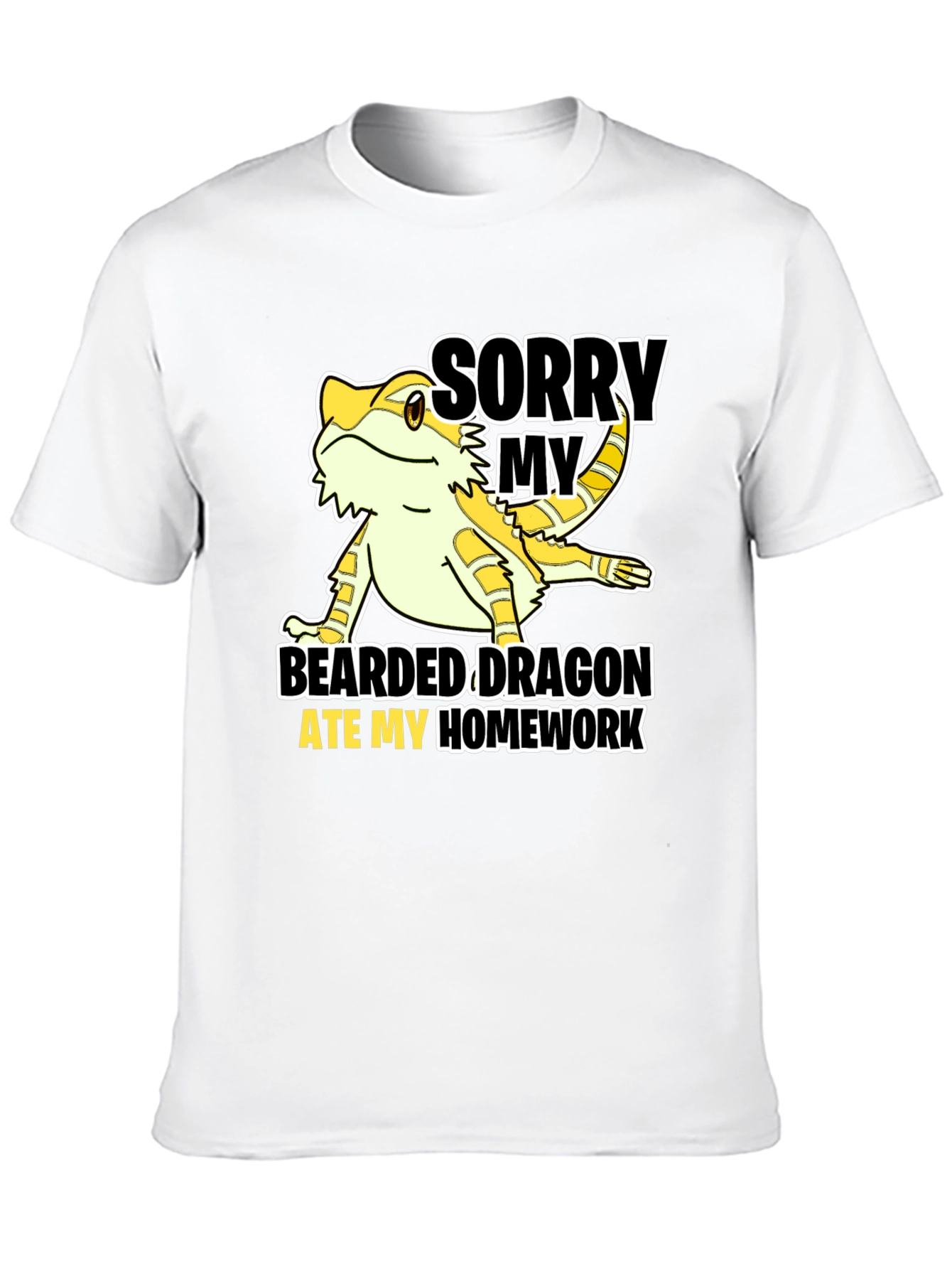 Black Bearded Dragon Ate My Homework T-Shirt view 10
