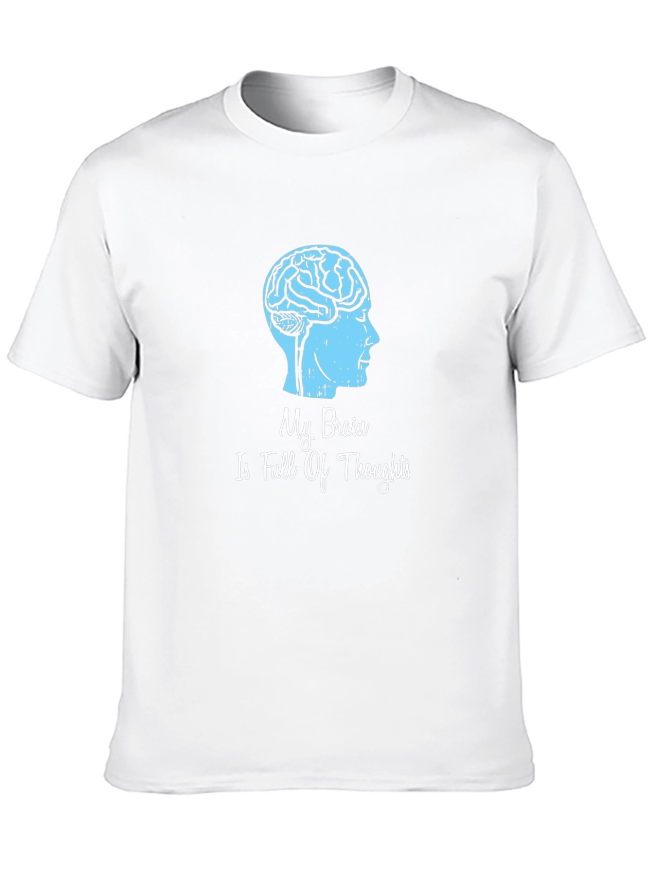Black Brain Thoughts Graphic T-Shirt - Unique Design view 10