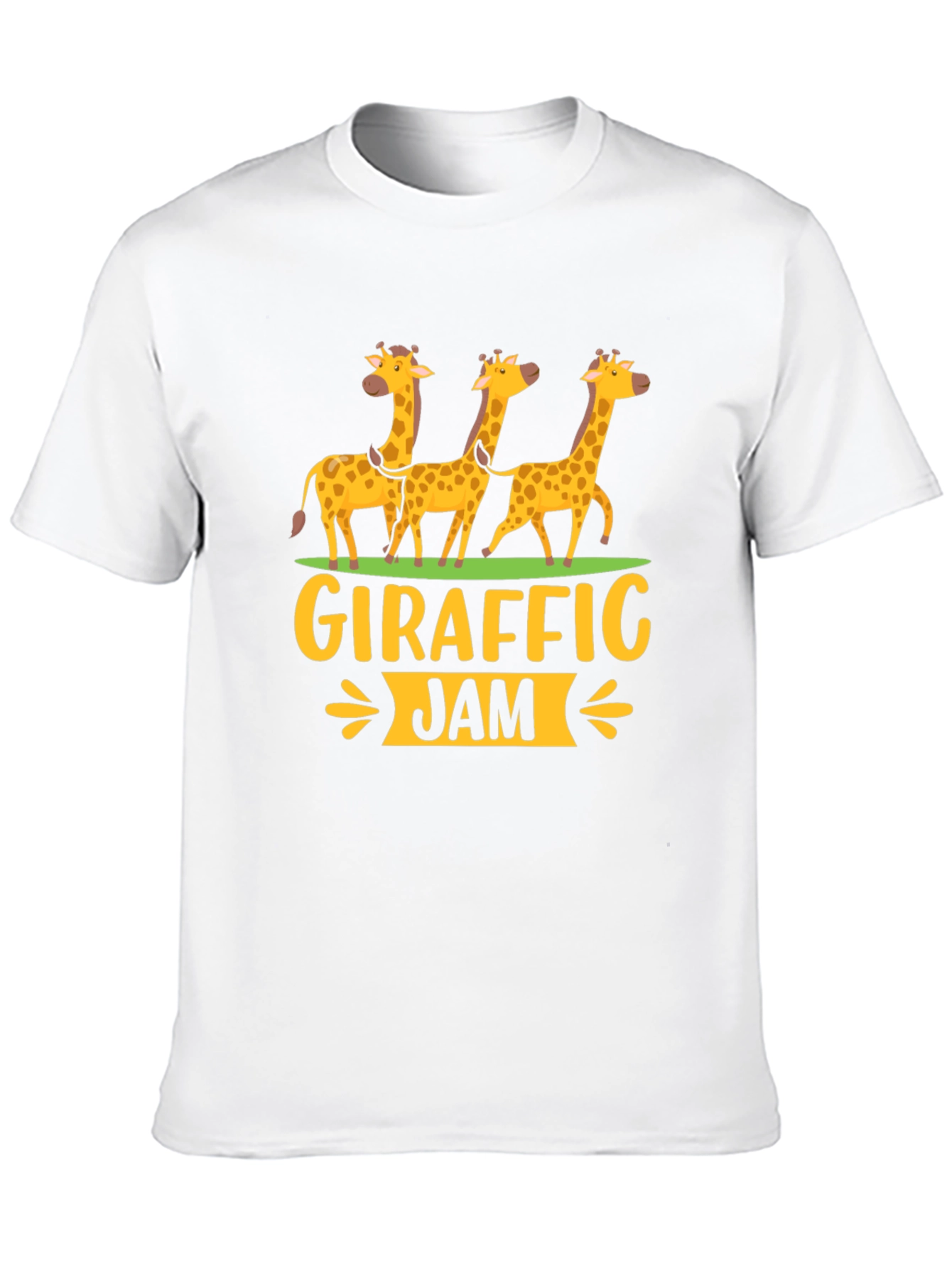 Black Giraffe Jam T-Shirt, Fun Giraffe Graphic Tee view 10
