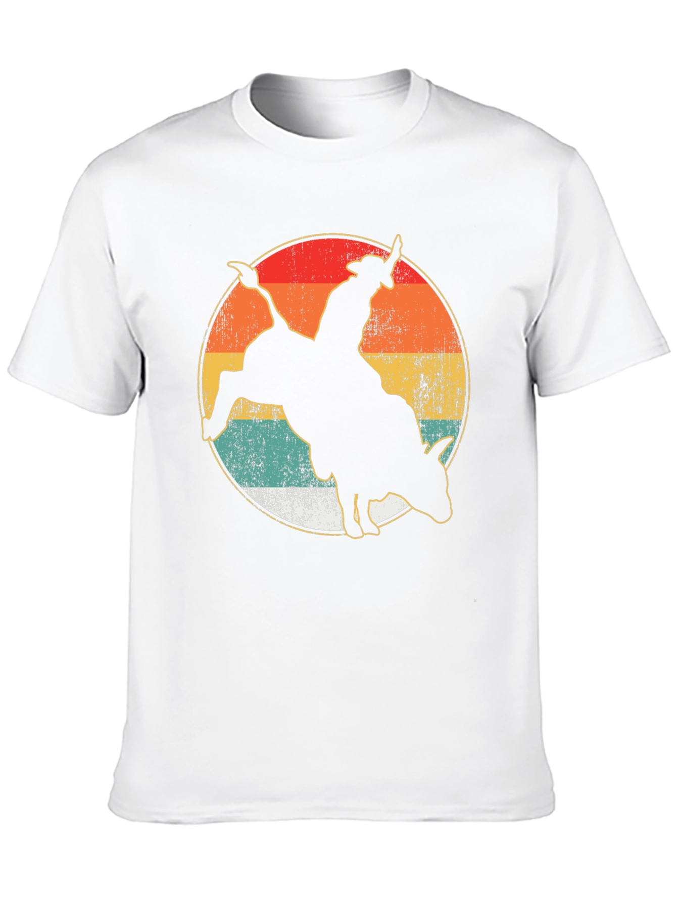 Black Retro Rodeo Bull Rider Graphic Tee view 10