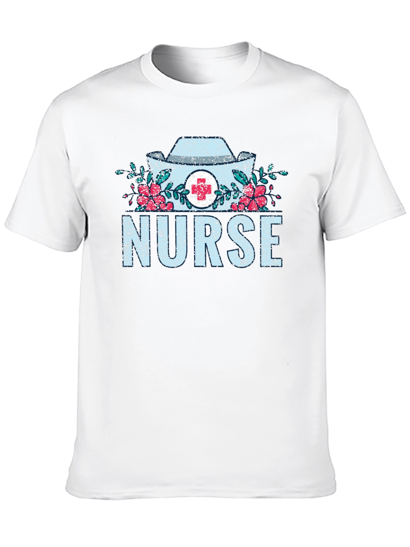 Black Nurse Floral Graphic T-Shirt - Black view 10