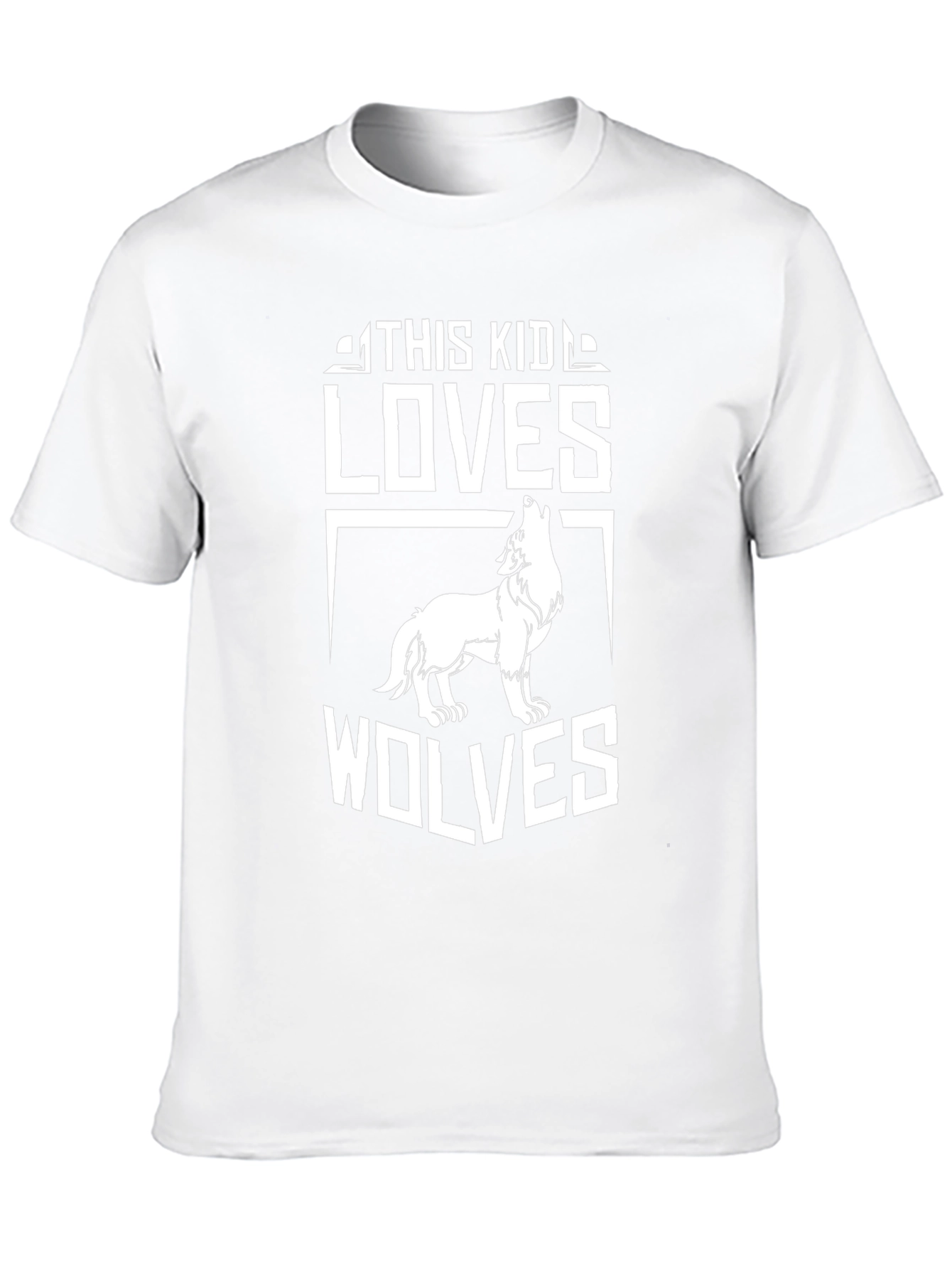 Black This Kid Loves Wolves Black Graphic T-Shirt view 10