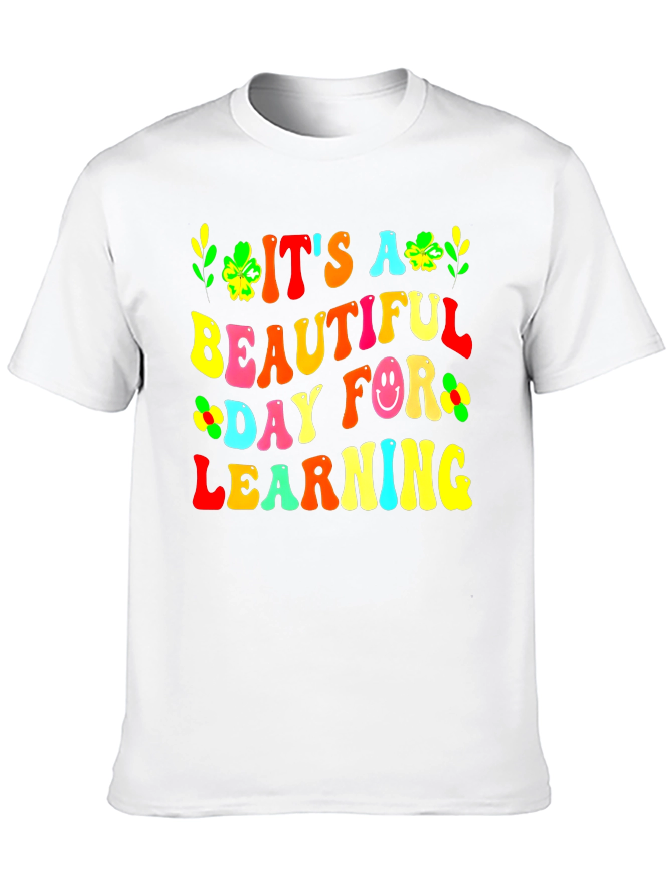Black It's A Beautiful Day For Learning Teacher T-Shirt view 10