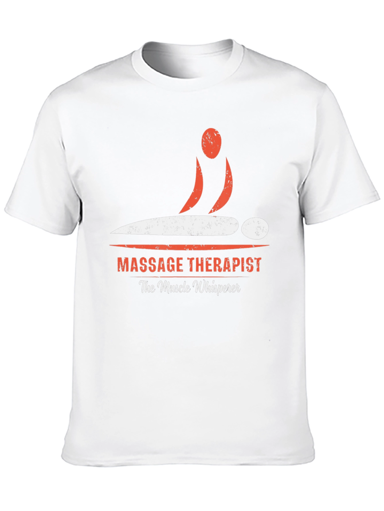 Black Massage Therapist Graphic T-Shirt - Muscle Whisperer Tee view 10