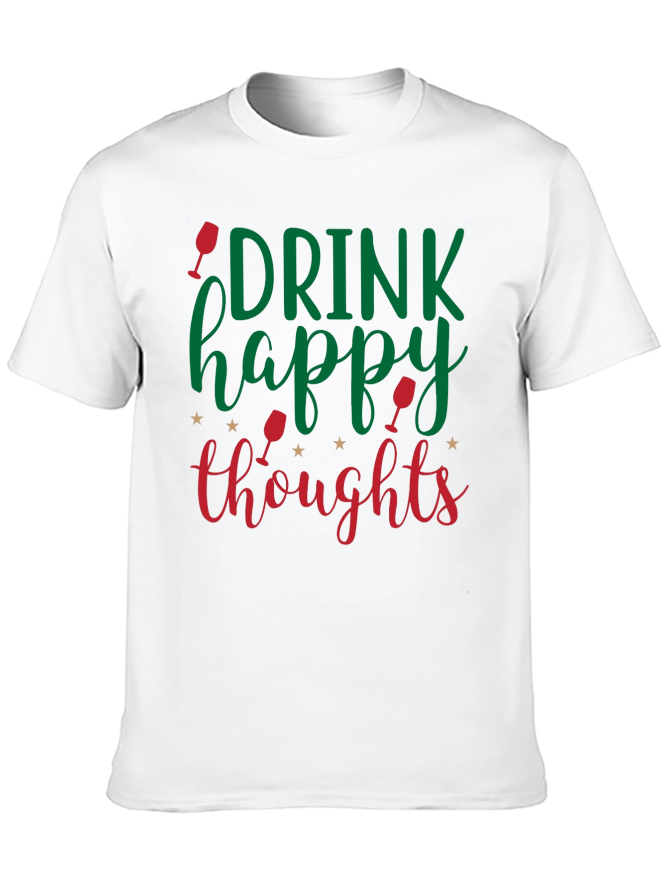 Black Drink Happy Thoughts Graphic Tee - Black view 10