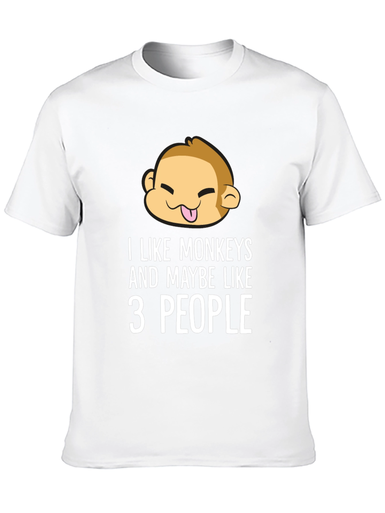Black Funny Monkey Lover T-Shirt - I Like Monkeys and Maybe Like 3 People view 10
