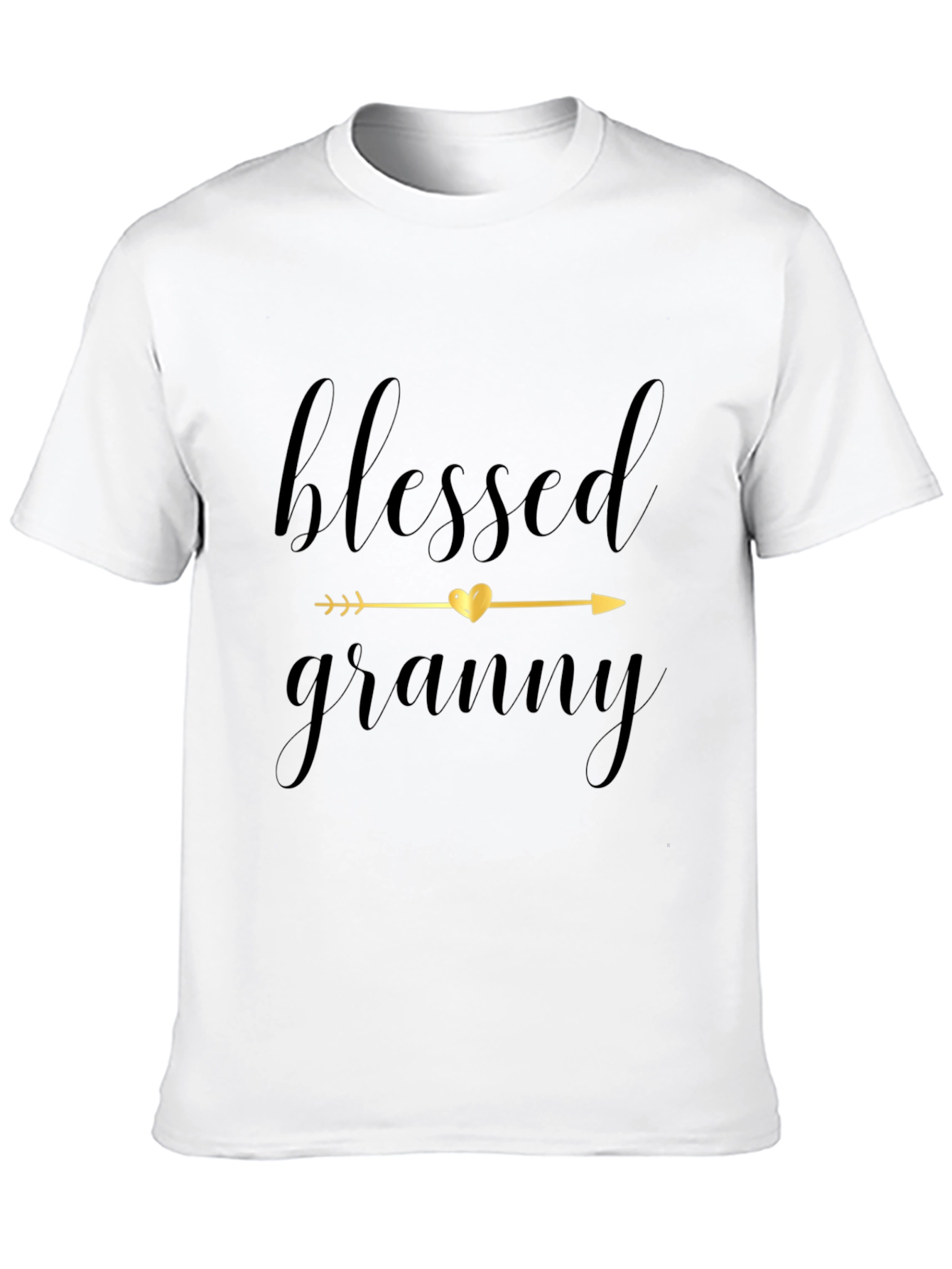 Black Blessed Granny Graphic Tee - Black Cotton Comfort view 10