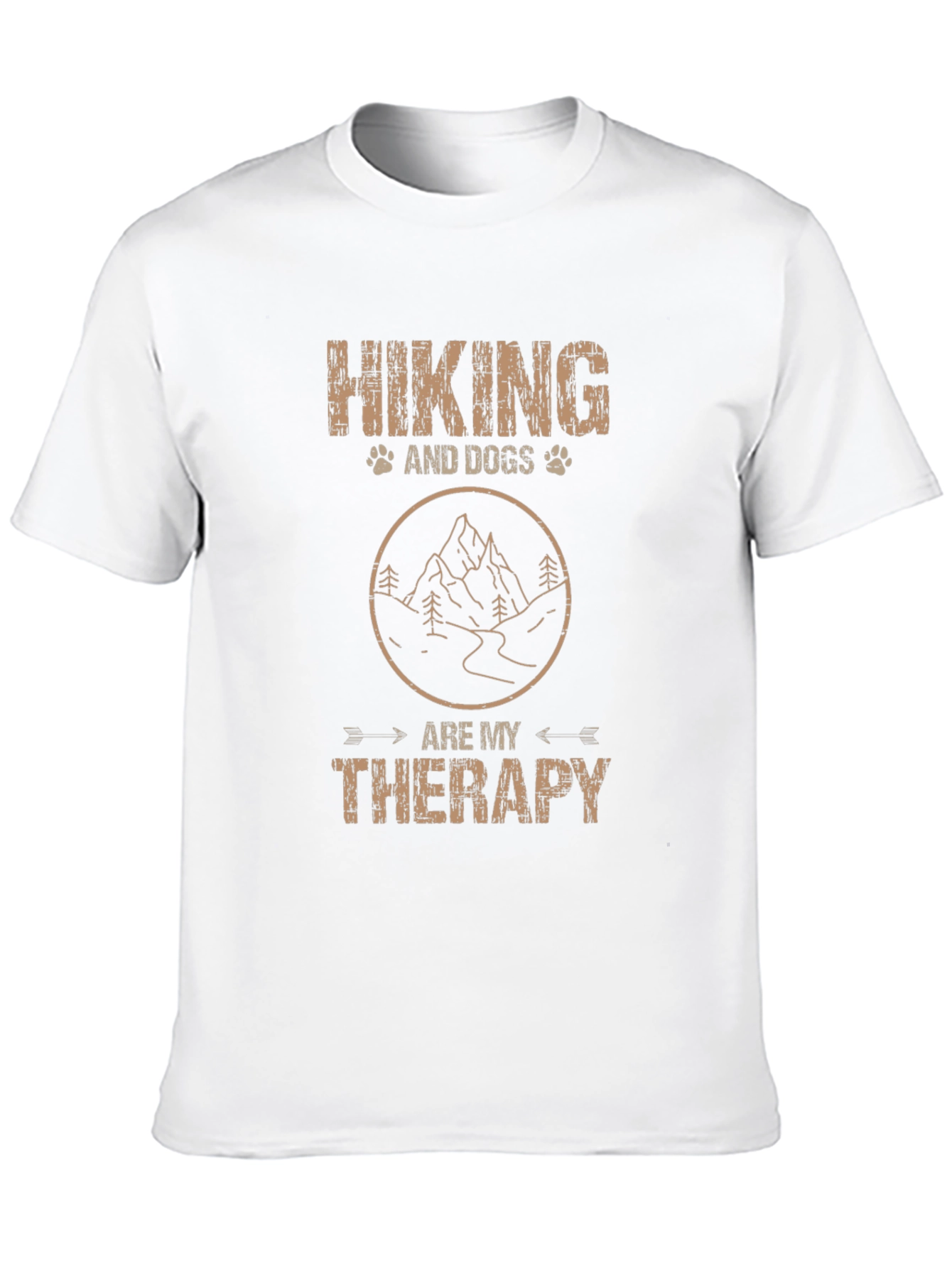 Black Hiking & Dogs Therapy T-Shirt - Nature Lover view 10