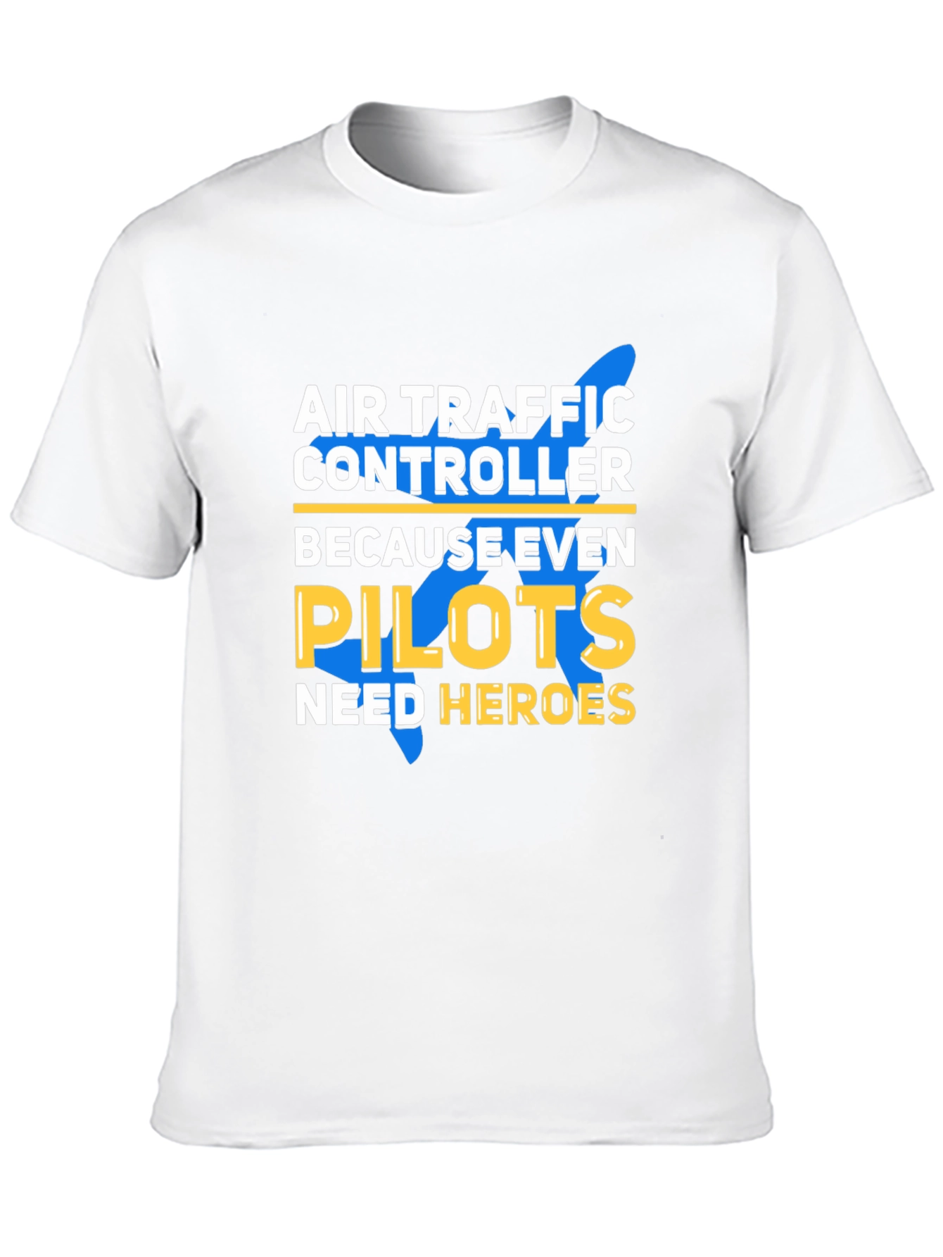 Black Air Traffic Controller Pilot Hero T-Shirt view 10