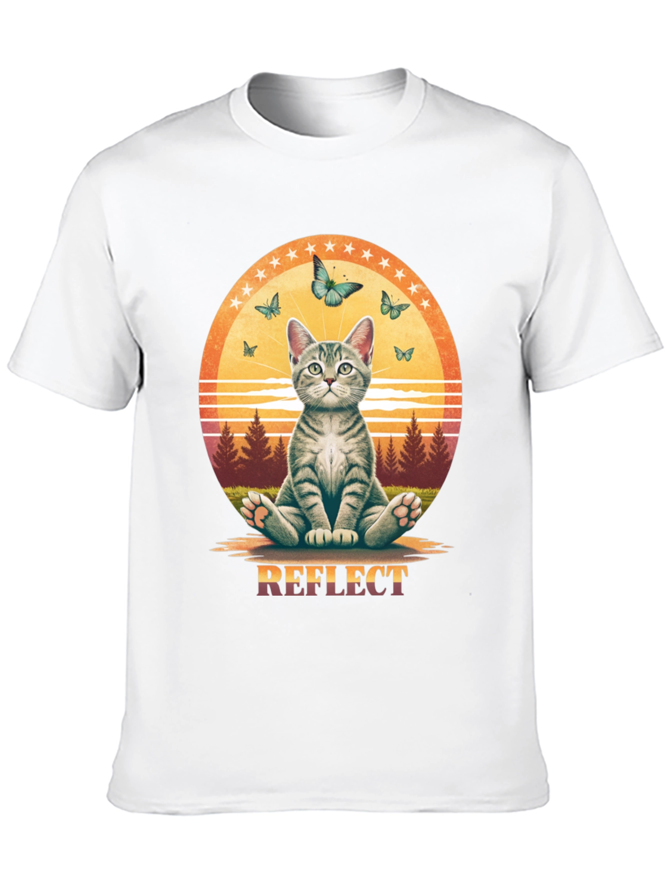 Reflect Cat Butterfly Graphic Tee - Relaxed Fit - 10