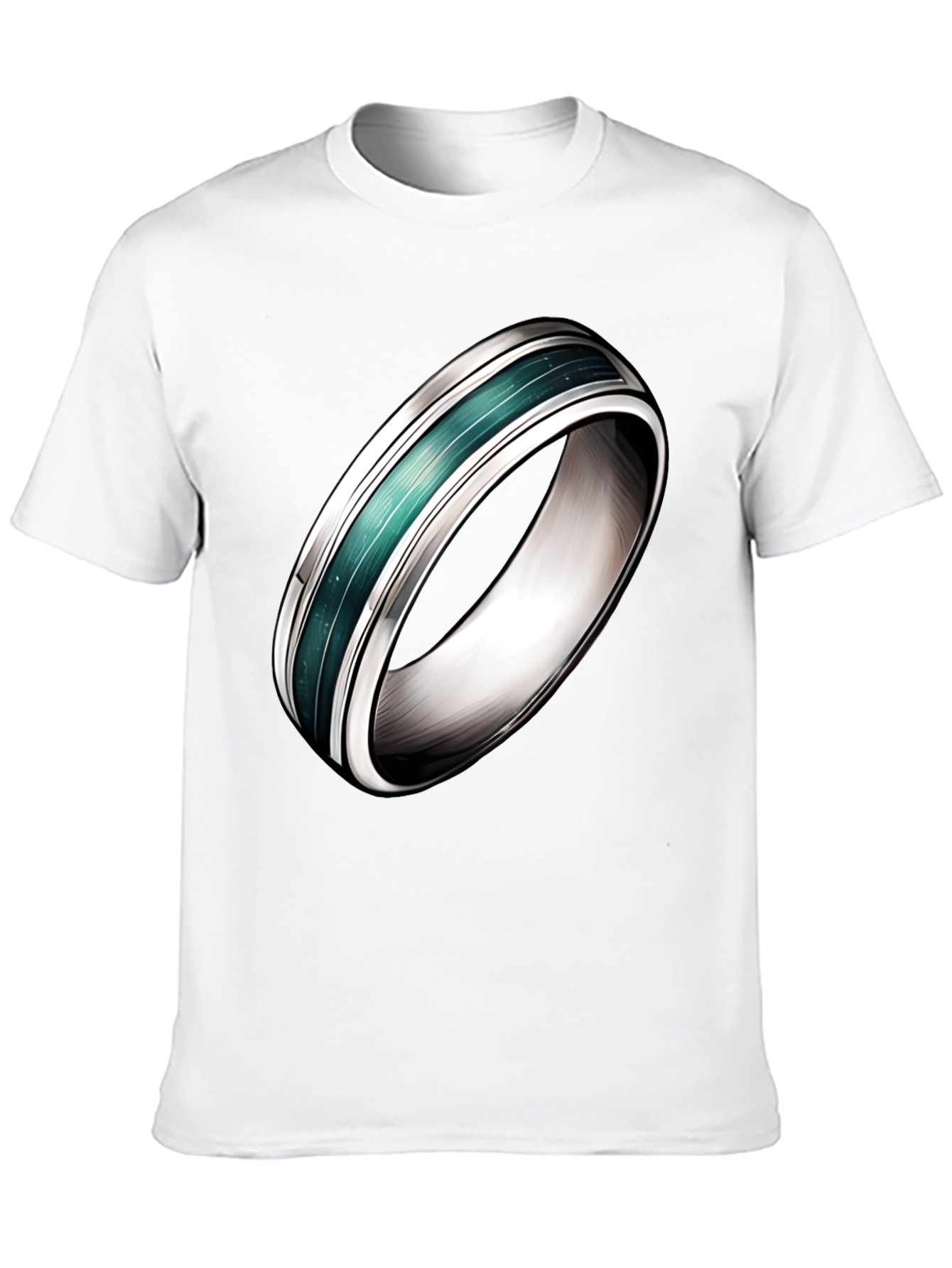 Black Statement Ring Tee - Modern Graphic Design view 10