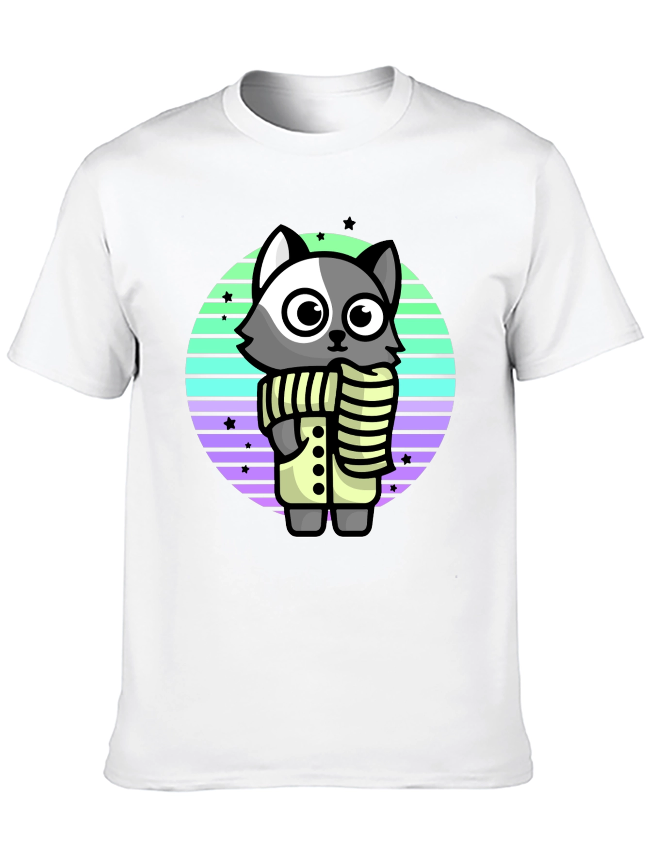 Black Cute Raccoon Graphic Tee - Fun Animal Shirt view 10