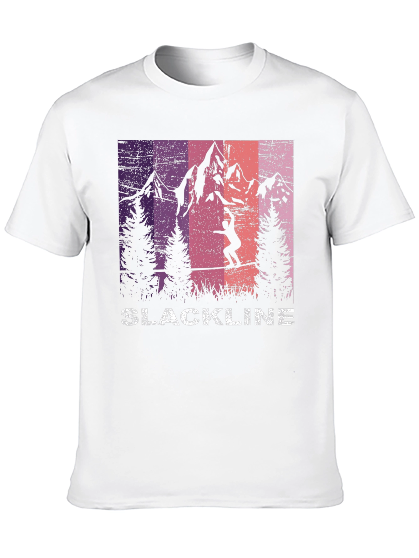 Black Slackline Mountain Graphic T-Shirt view 10