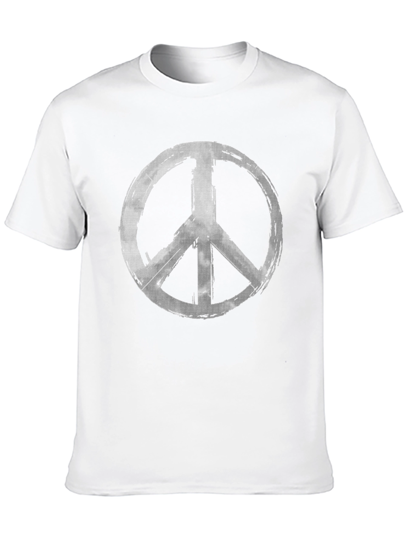 Black Peace Sign Graphic Tee - Grunge Style Black T-Shirt view 10