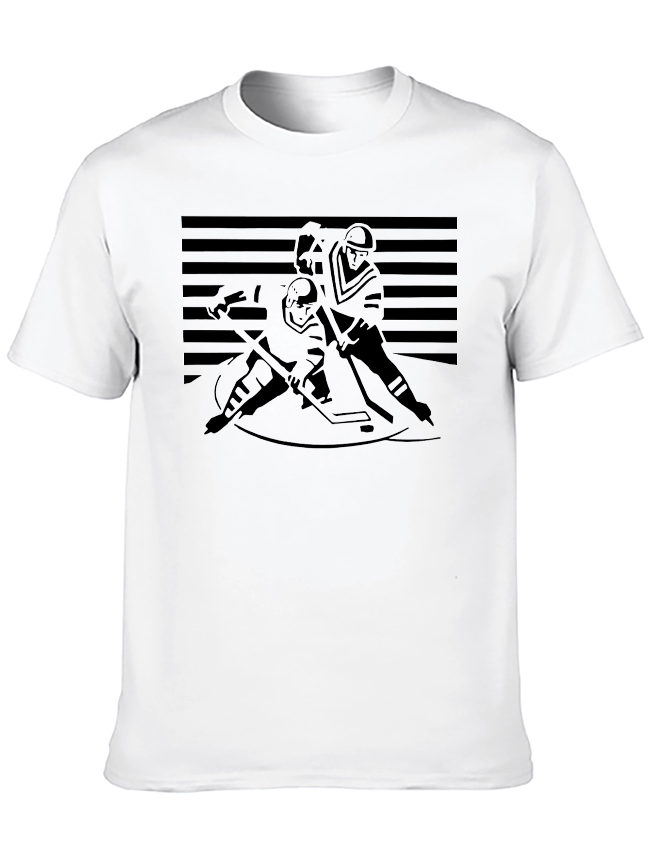 Black Hockey Silhouette Graphic T-Shirt view 10