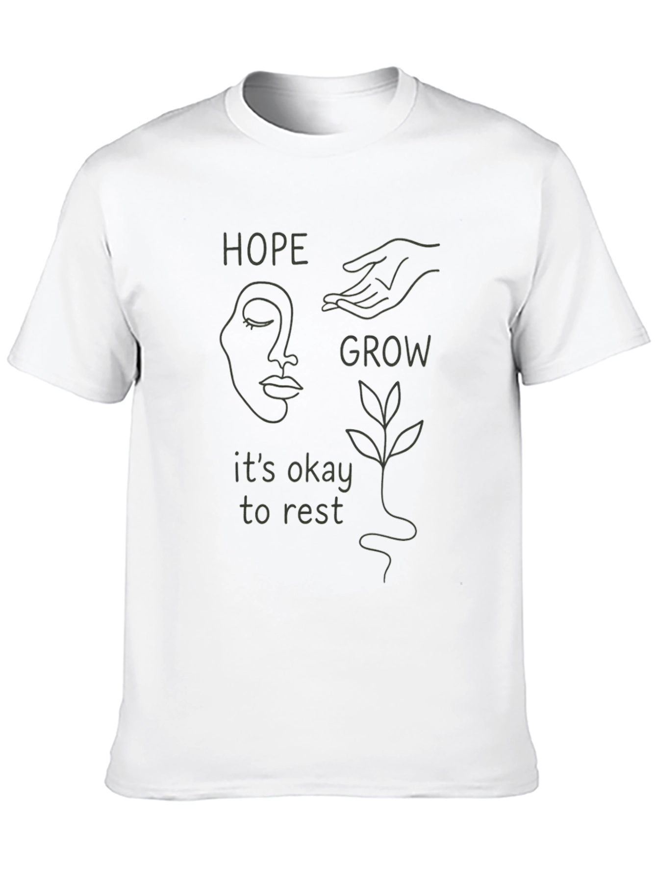 Black Hope Grow T-Shirt: It's Okay To Rest - Comfort & Style view 10