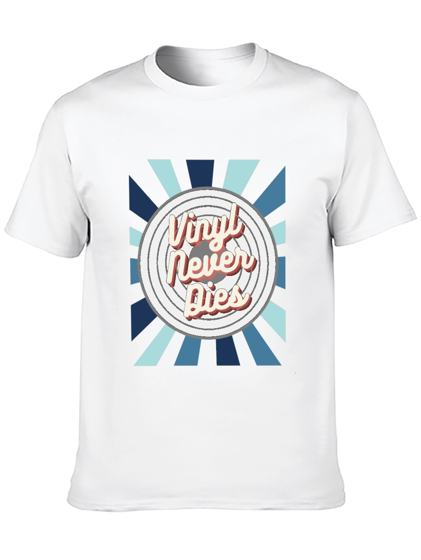 Black Vinyl Never Dies Graphic Tee - Retro Music Lover Shirt view 10