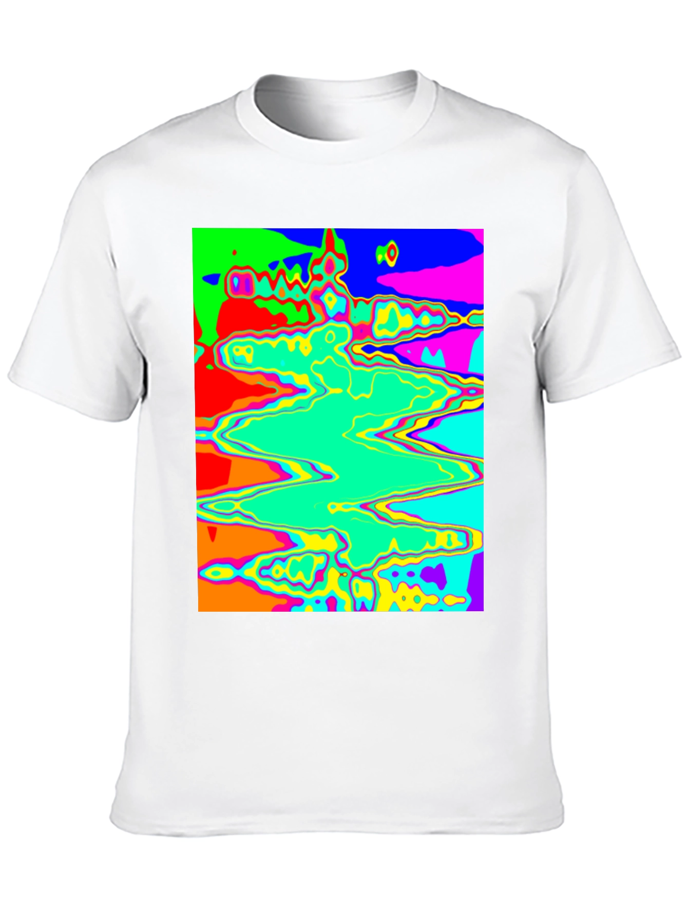 Black Psychedelic Wave T-Shirt - Bold Graphic Tee view 10
