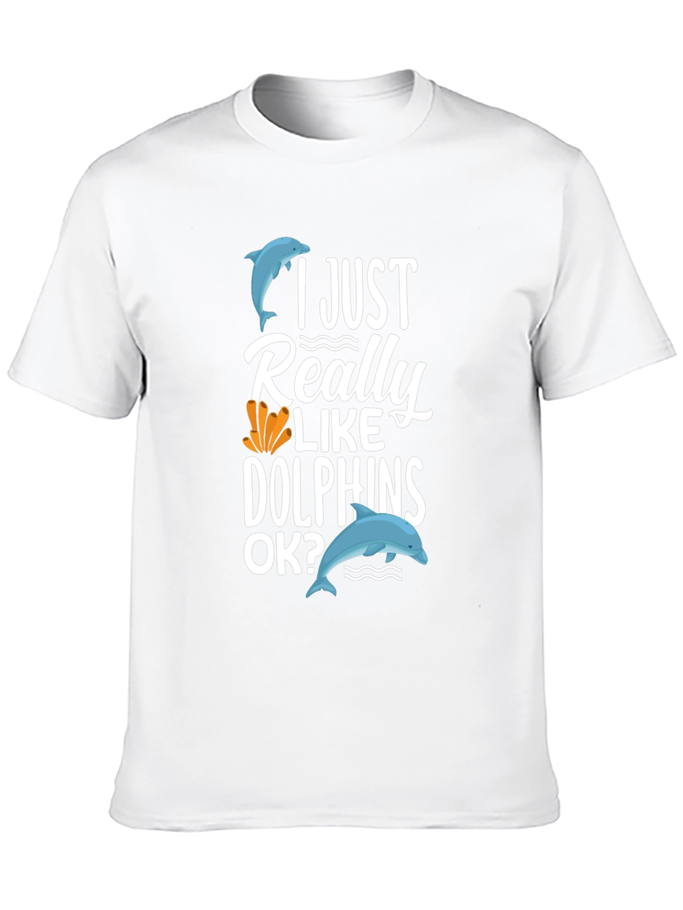 Black I Just Really Like Dolphins Graphic Tee view 10