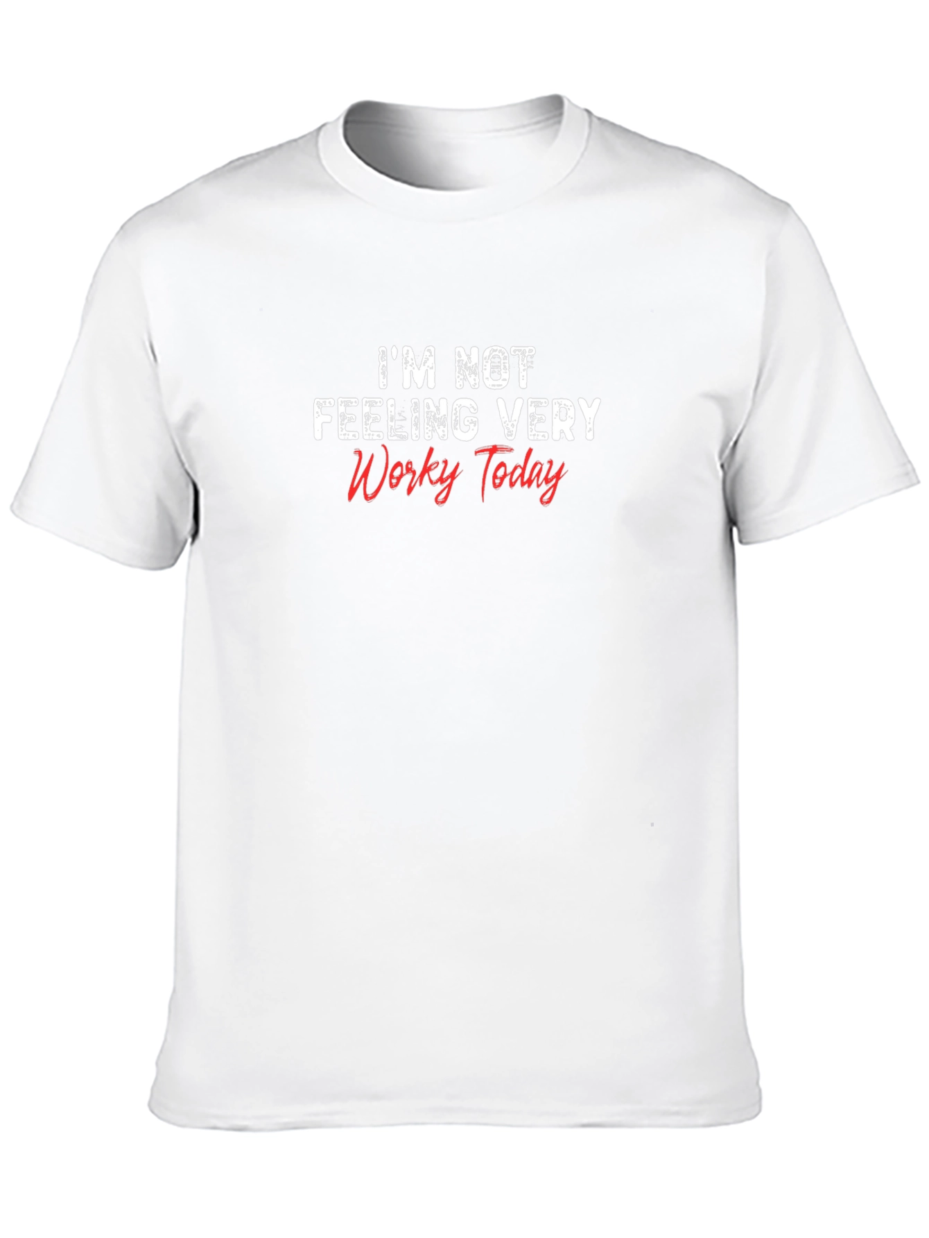 Black Funny 'Not Feeling Worky' Black T-Shirt view 10