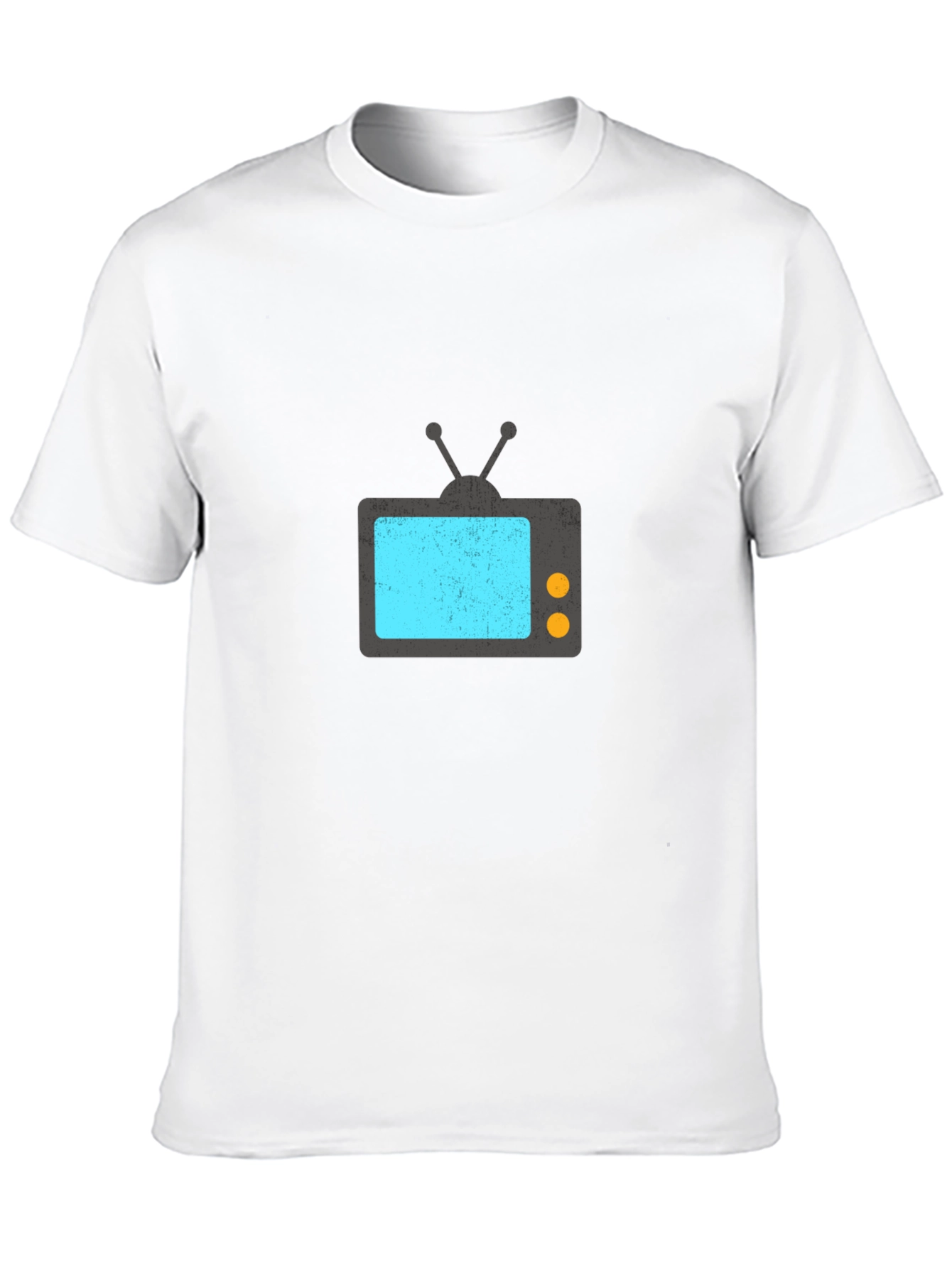 Black Retro TV Graphic Tee - Black Casual T-Shirt view 10