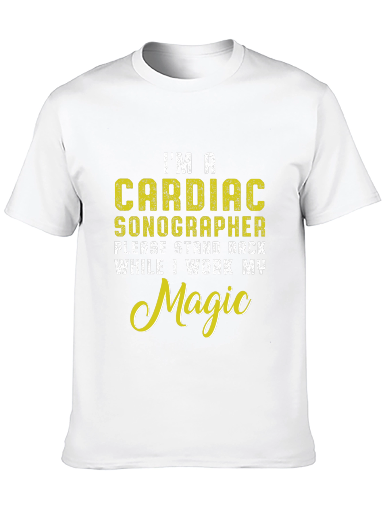Black Cardiac Sonographer Novelty Graphic T-Shirt view 10