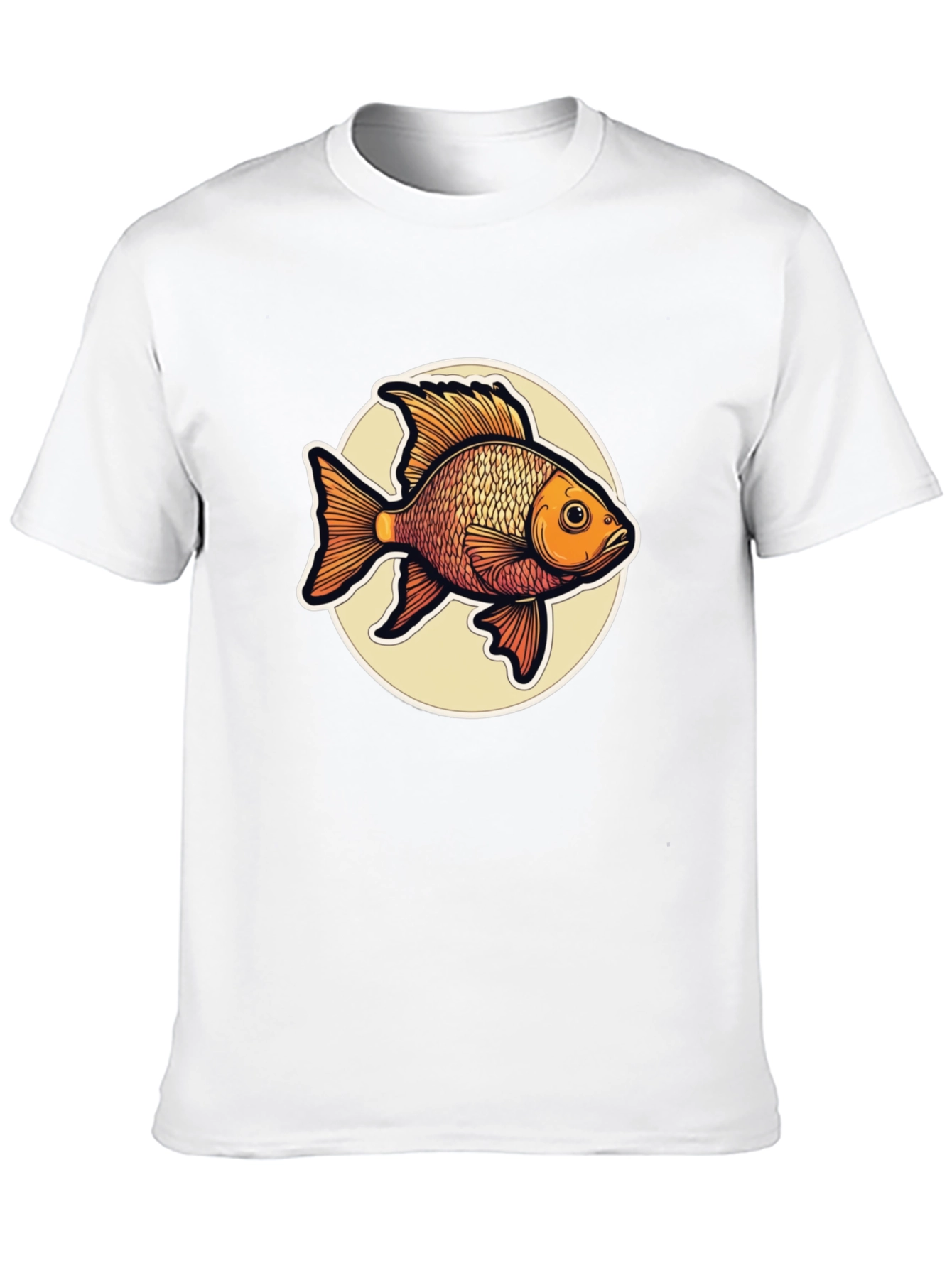 Black Goldfish Graphic Tee - Black Cotton T-Shirt view 10