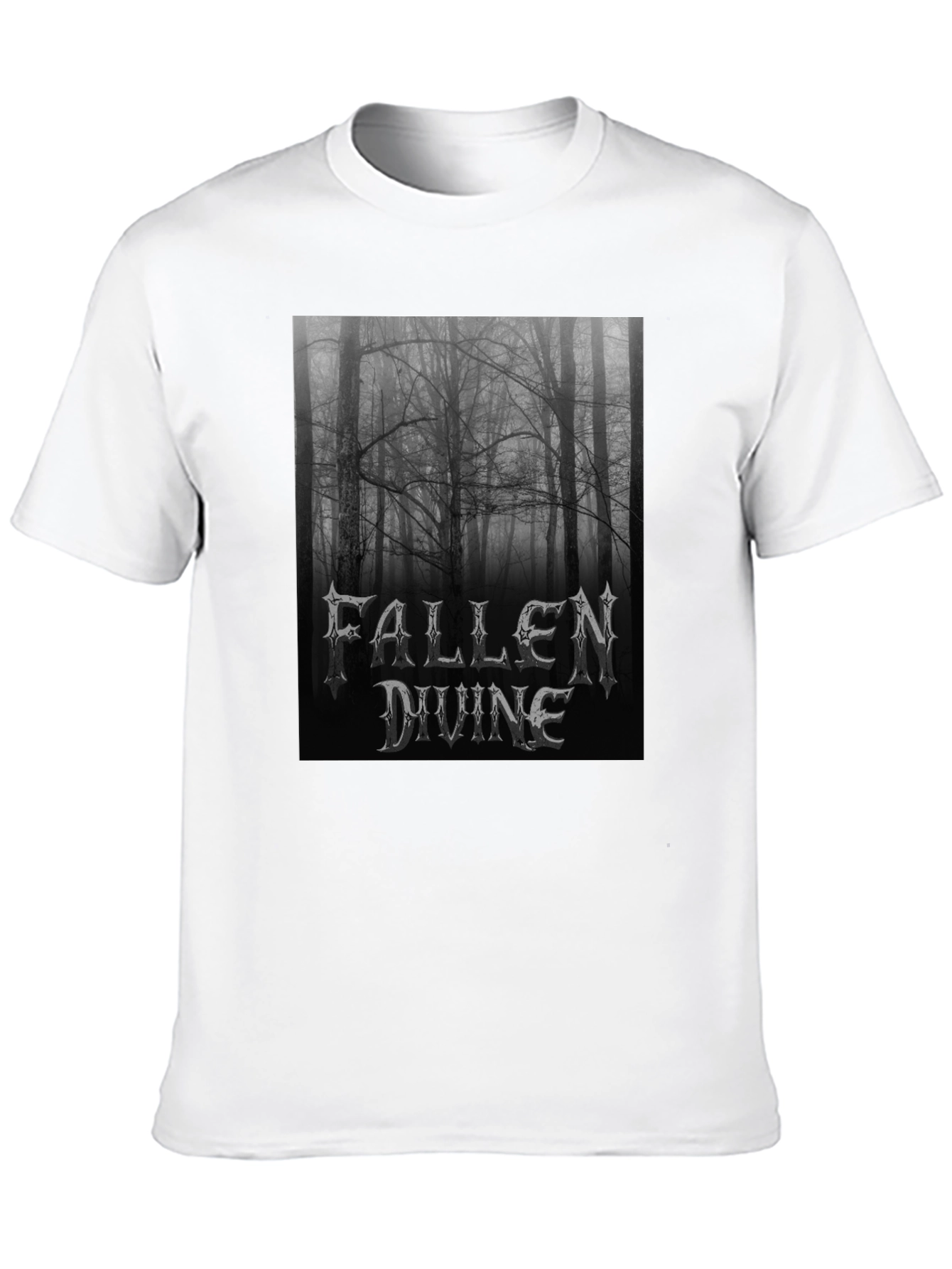 Black Fallen Divine Forest T-Shirt - Black Metal Style view 10