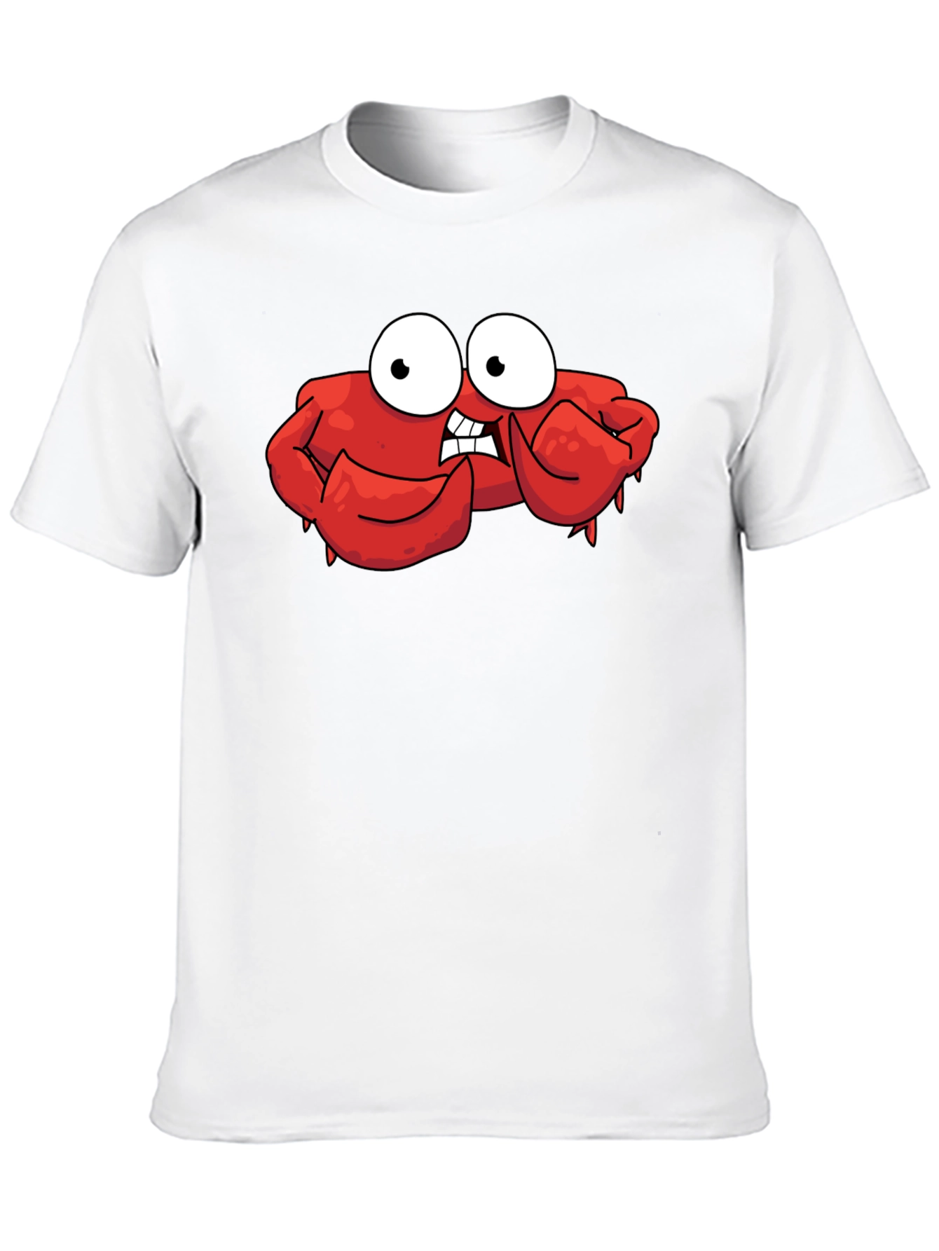 Black Funny Cartoon Crab Graphic Black T-Shirt view 10