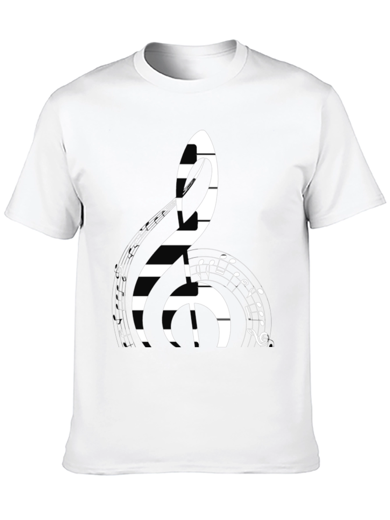 Black Musical Clef Graphic T-Shirt view 10