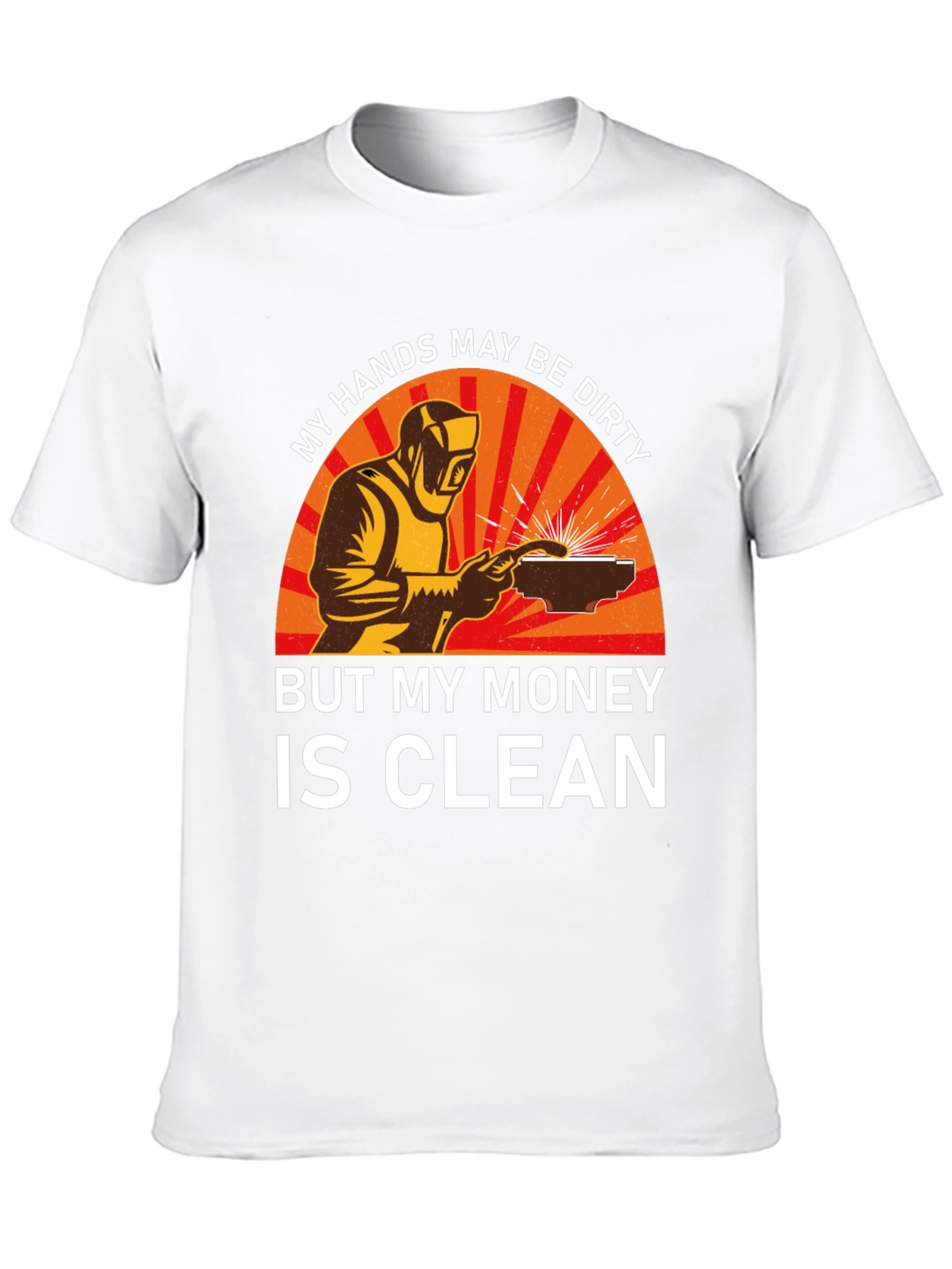 Black Welder T-Shirt - My Hands Dirty, Money Clean view 10