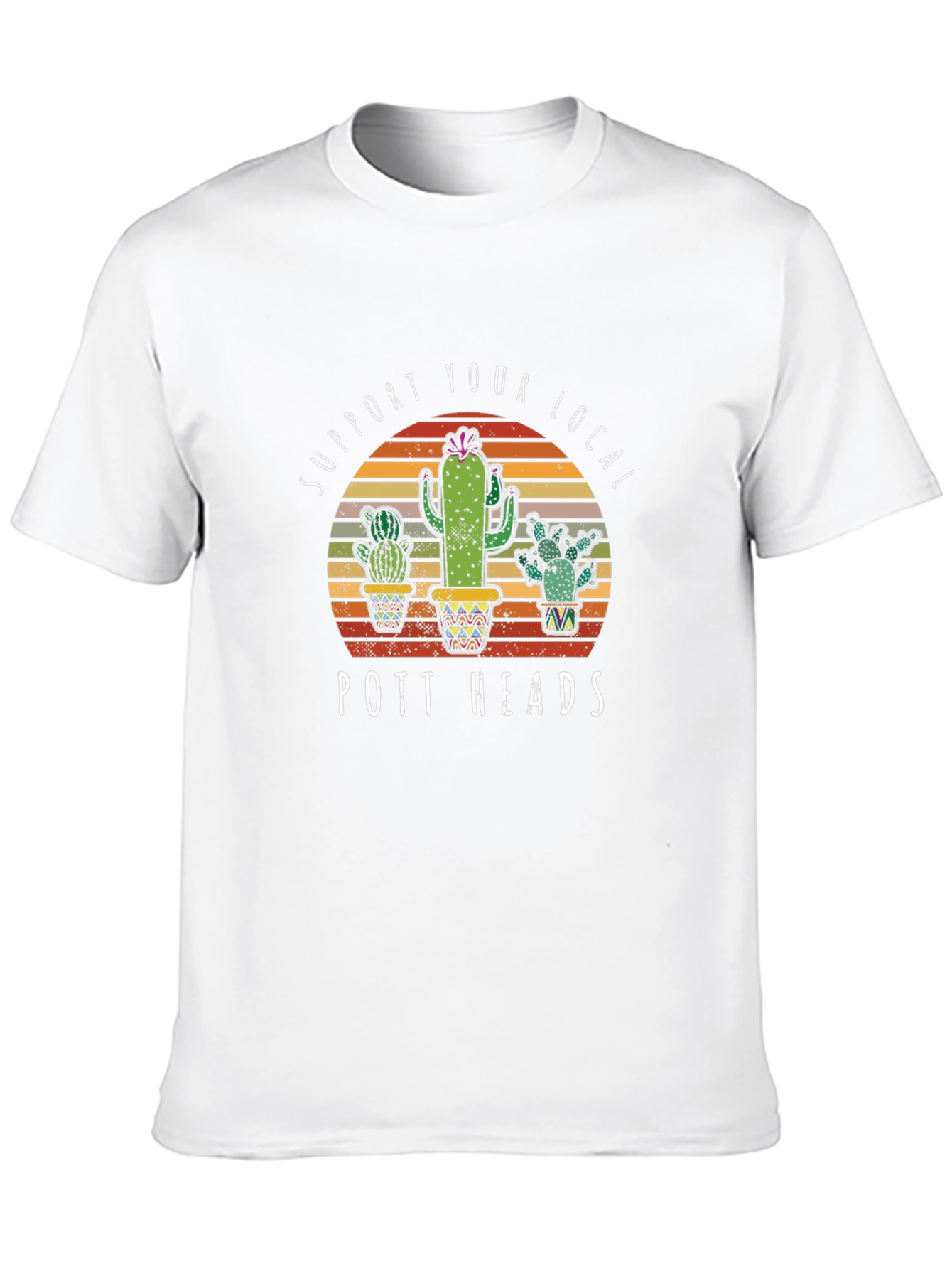 Black Pott Heads Cactus Graphic Tee view 10