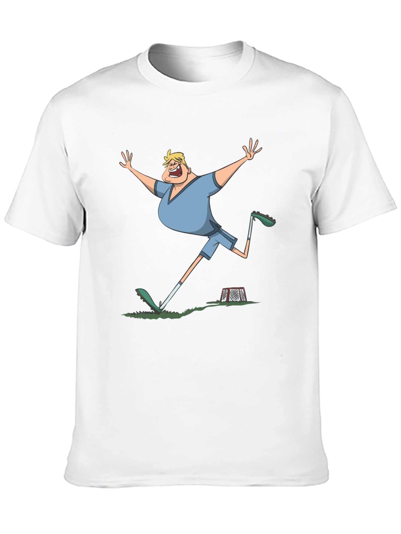 Black Funny Soccer Goal Celebration Black T-Shirt view 10