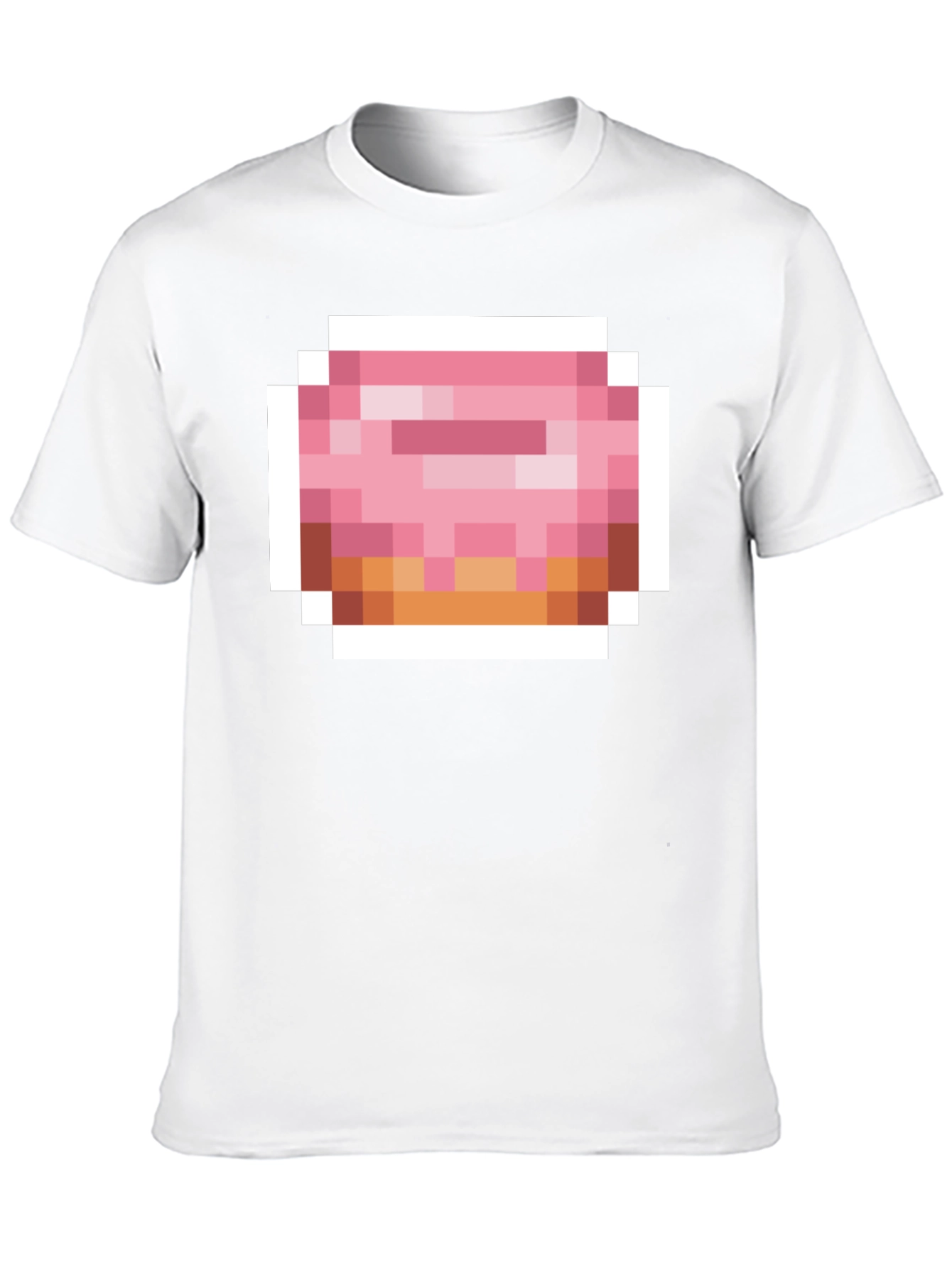 Black Pixel Donut Graphic Tee - Black Cotton Casual Shirt view 10